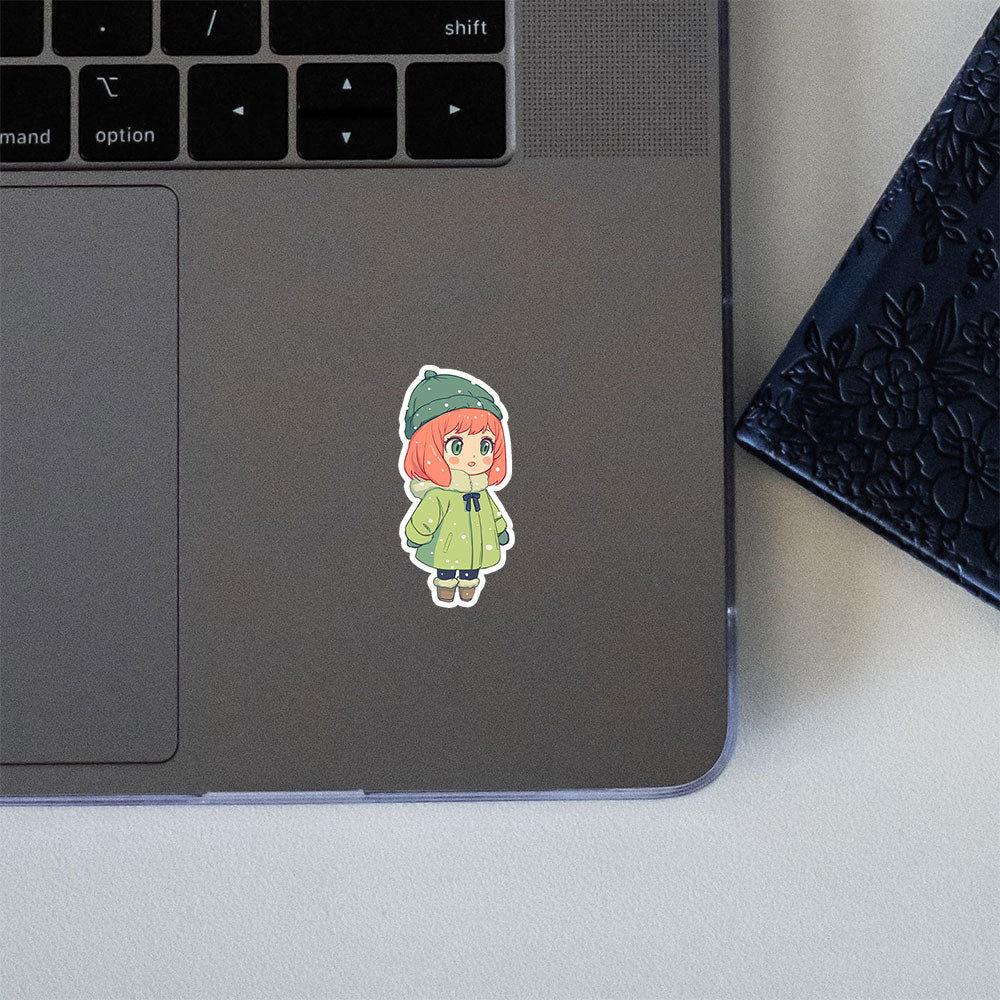 Anya Forger Winter Outfit Spy X Family Sticker