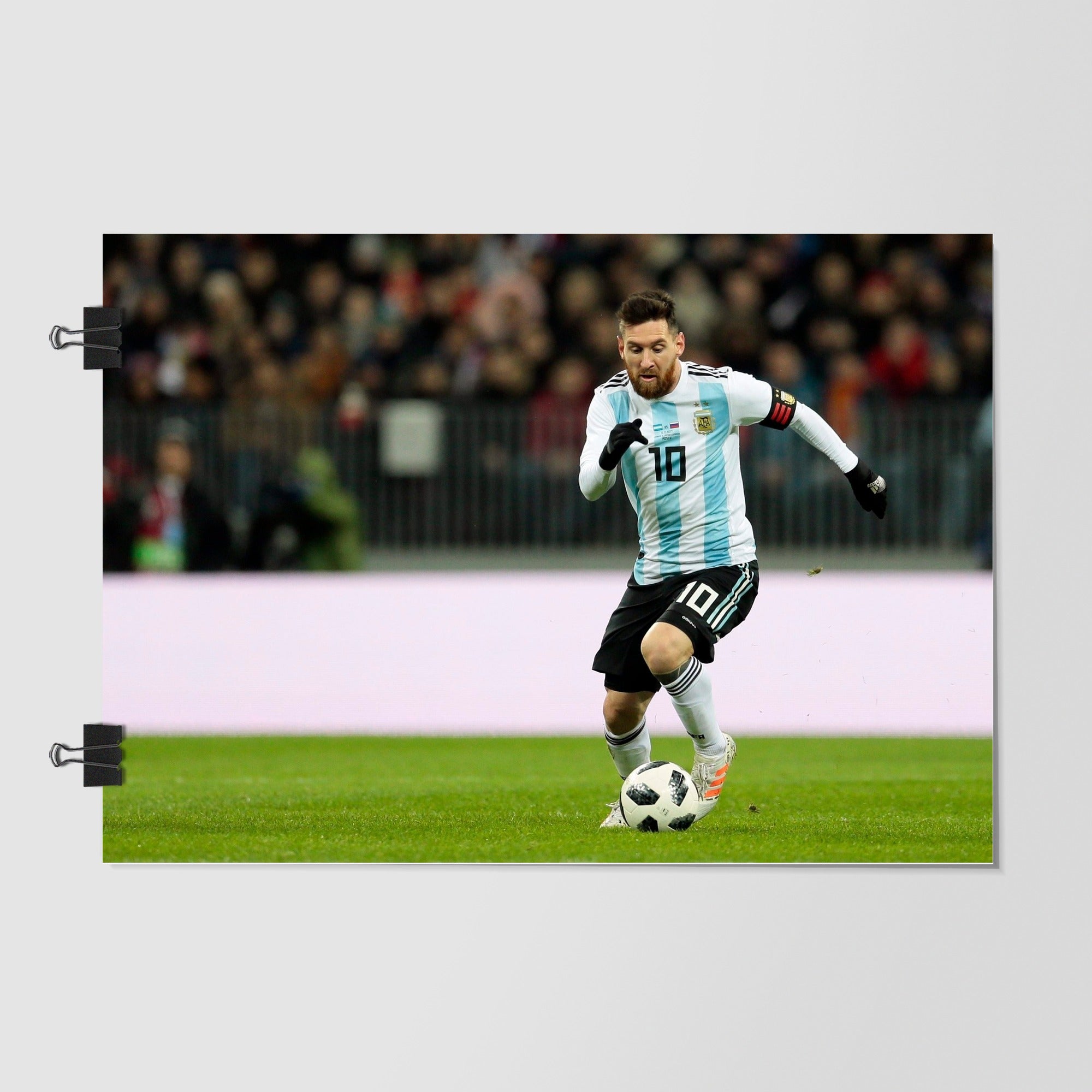 Argentina National Football Team White Dramatic Lighting by Decalz