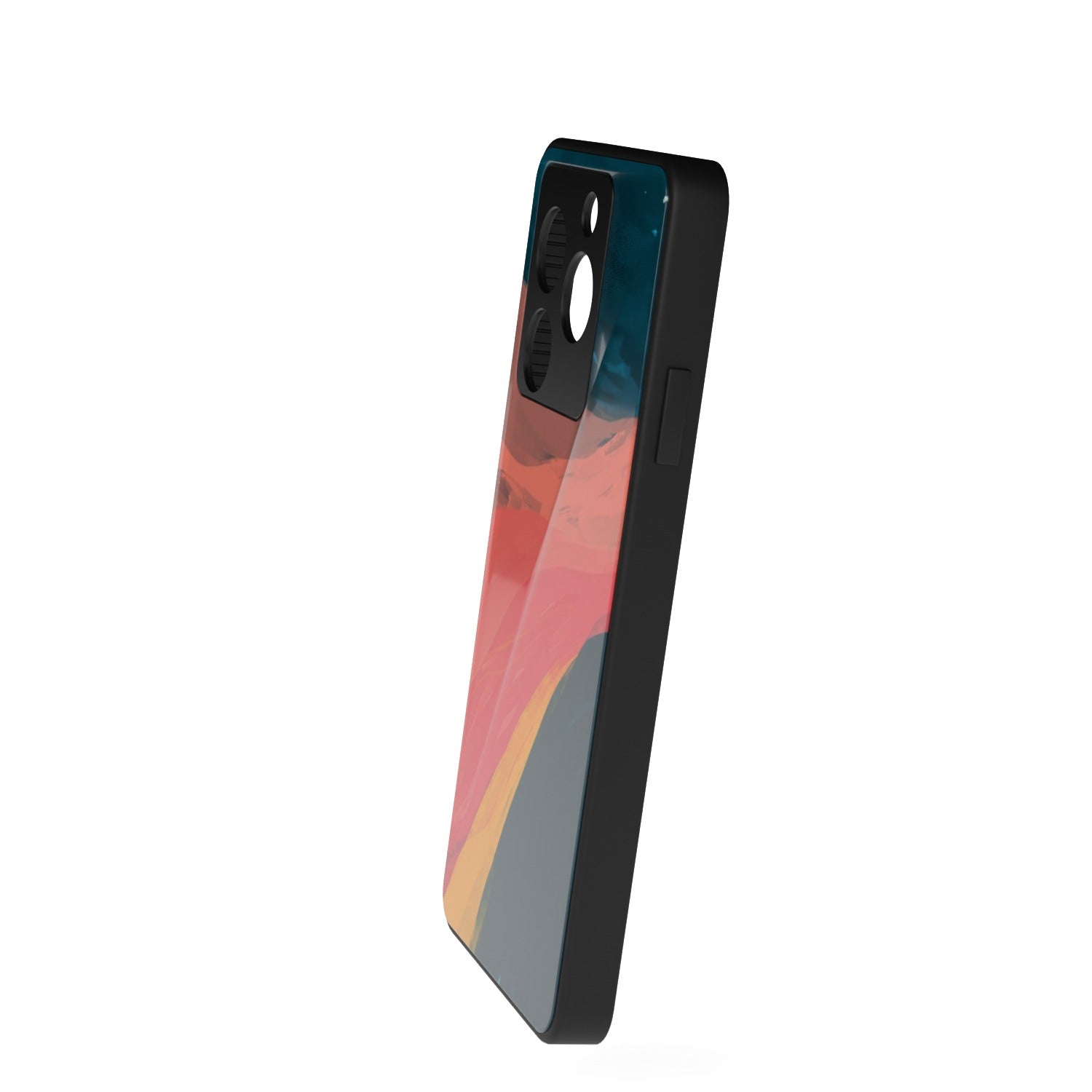 Art Palette printed metal phone case - side view