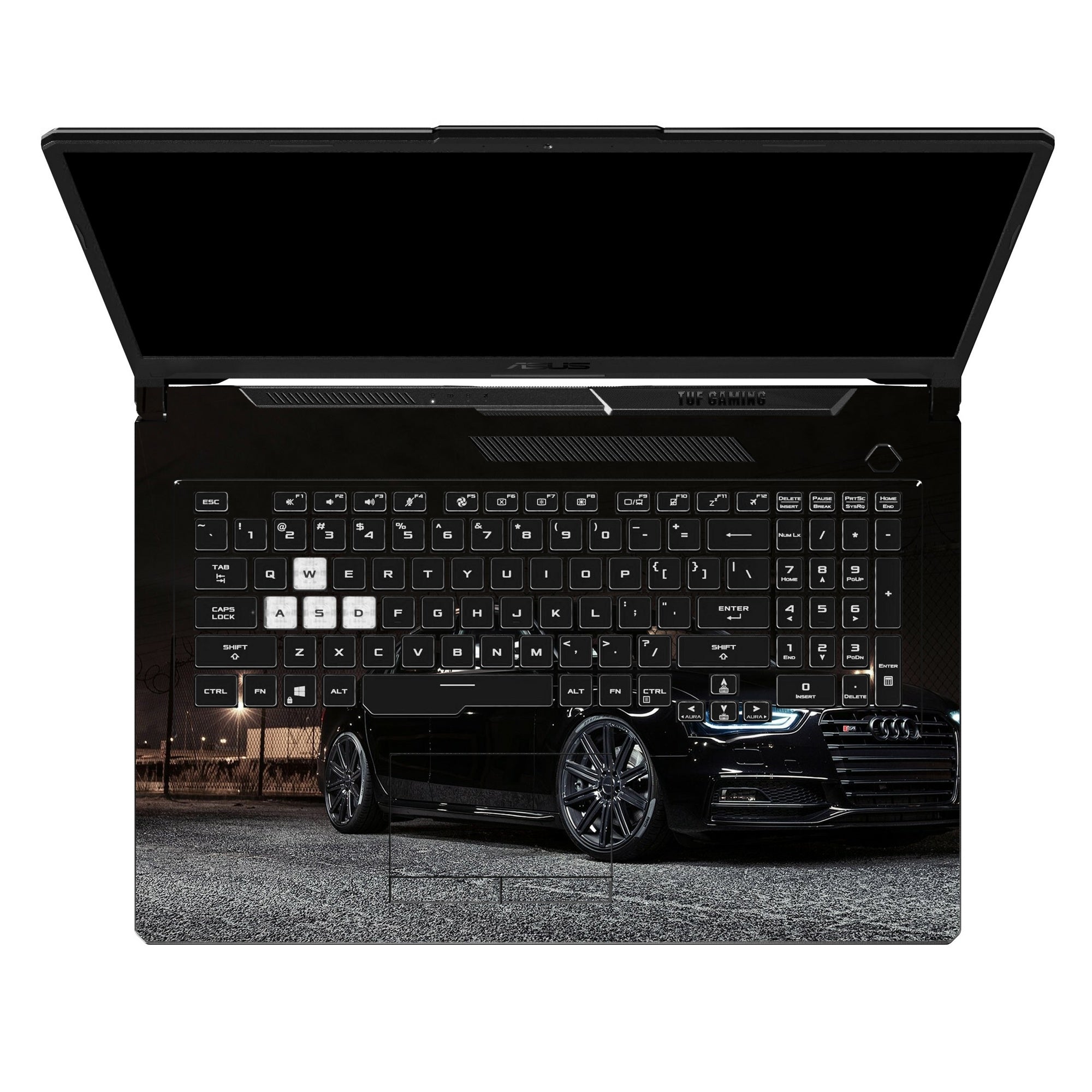 Audi Black Sports Car Front Angle by Decalz