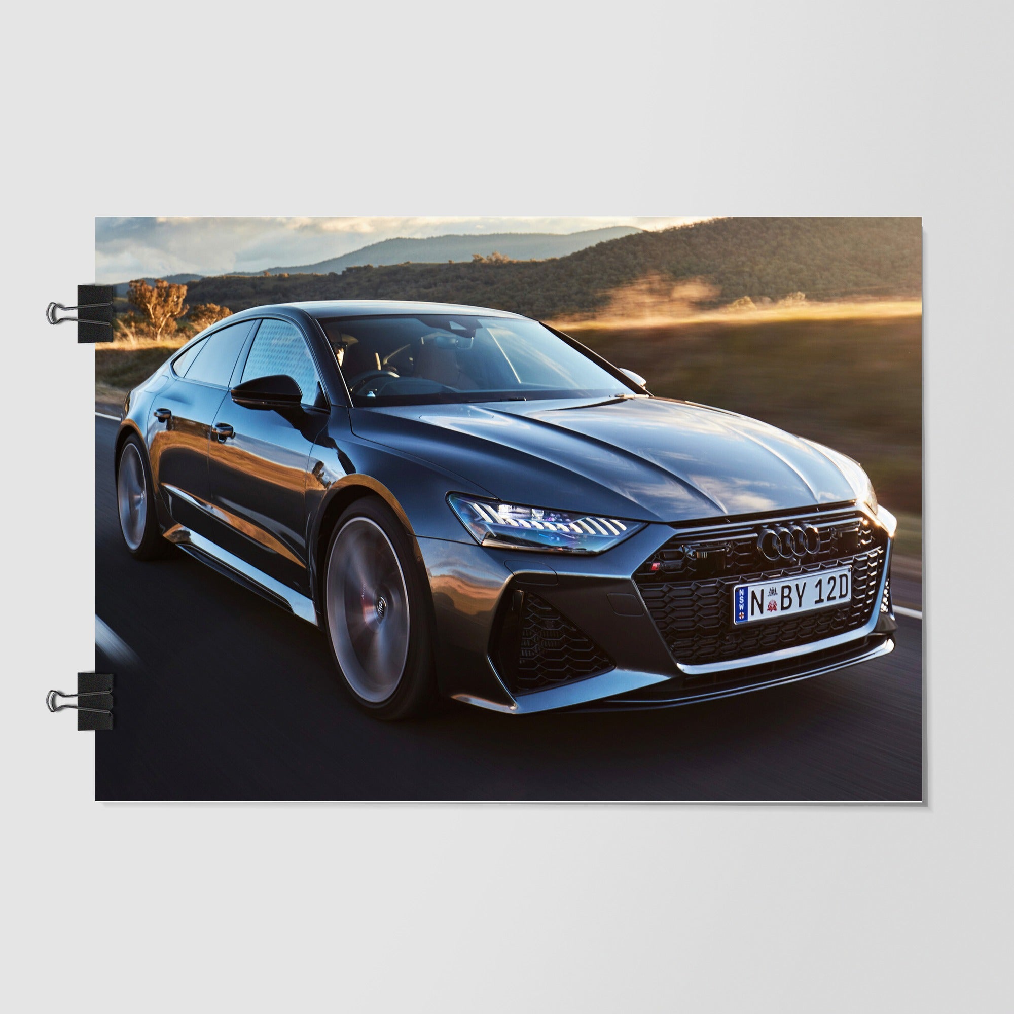 Audi Black Sports Car Dynamic Angle by Decalz