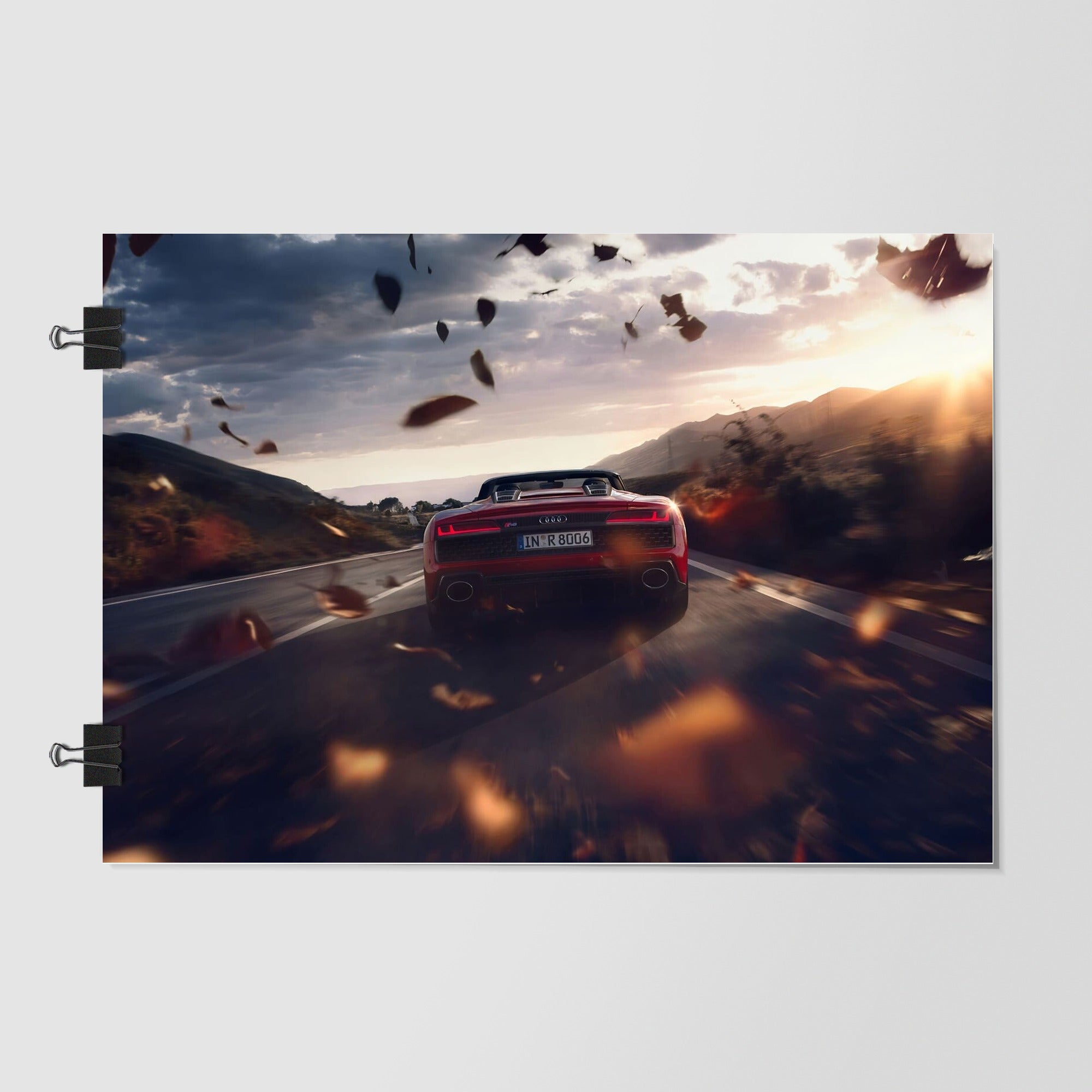 Audi Brown Sports Car Sunset Glow by Decalz
