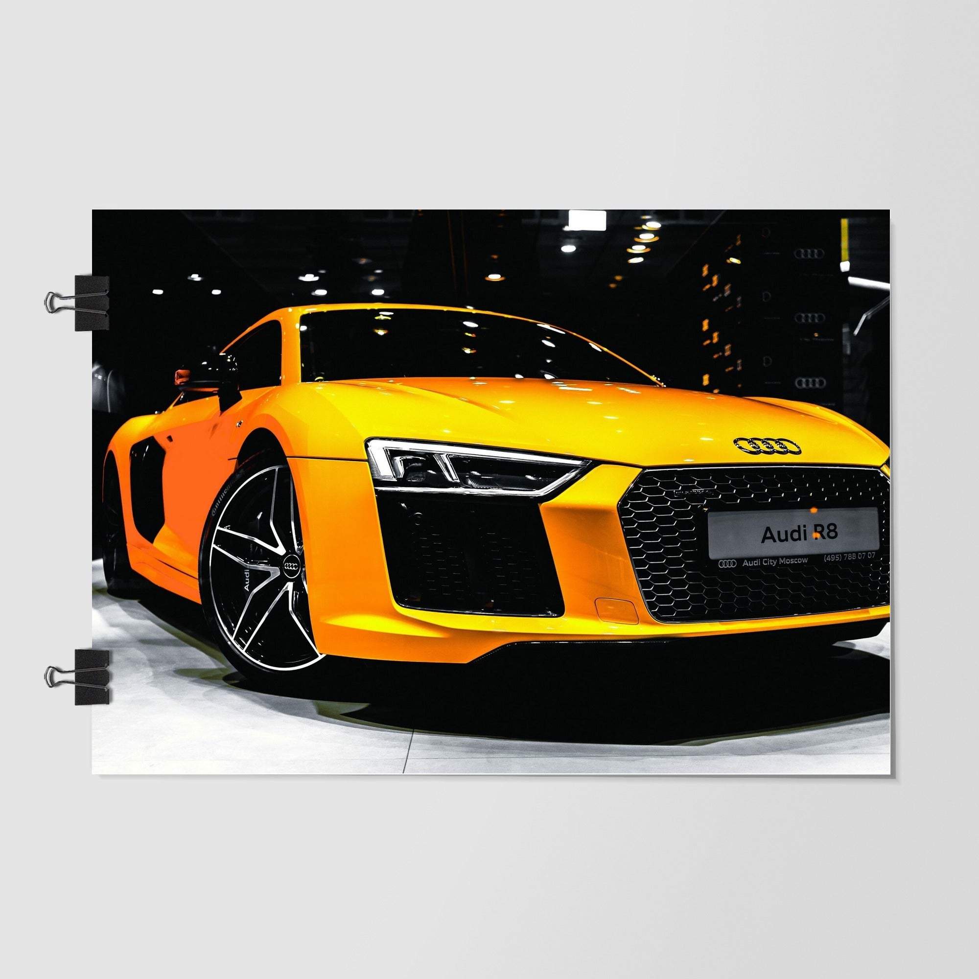 Audi Dark Green Sports Car Dramatic Lighting by Decalz