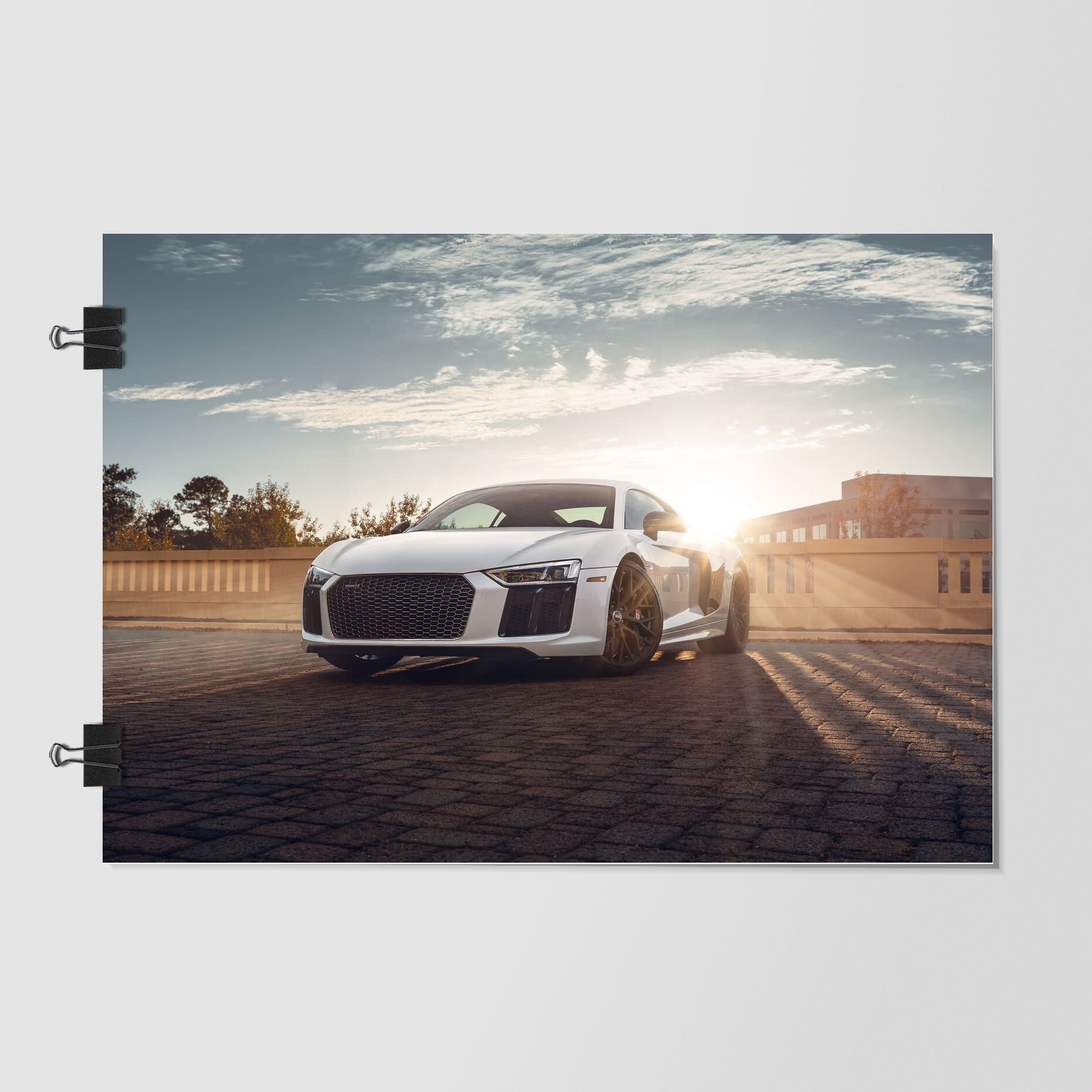 Audi White Sports Car by Decalz