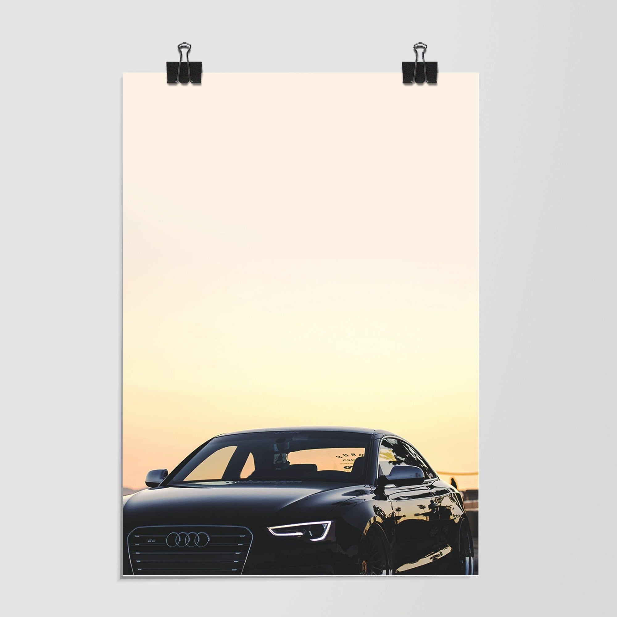 Audi White Sports Car Dramatic Lighting by Decalz
