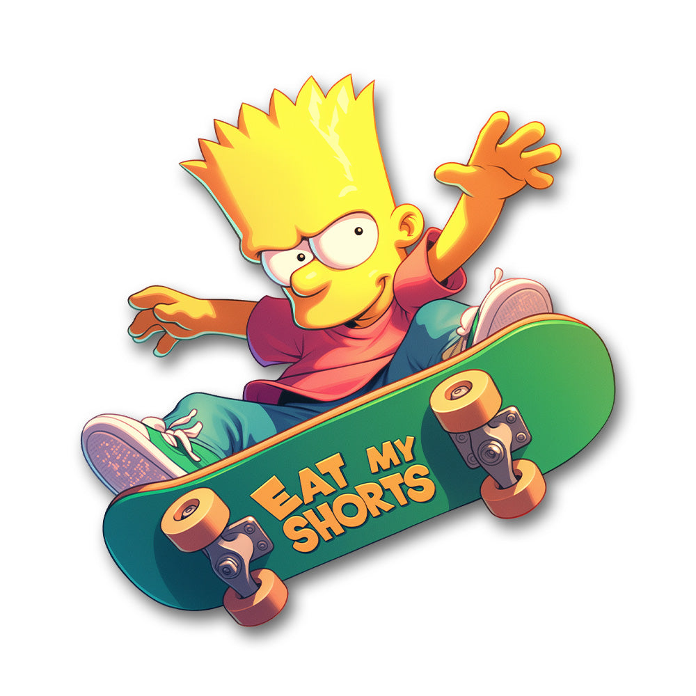 Bart Simpson Skateboard Sticker