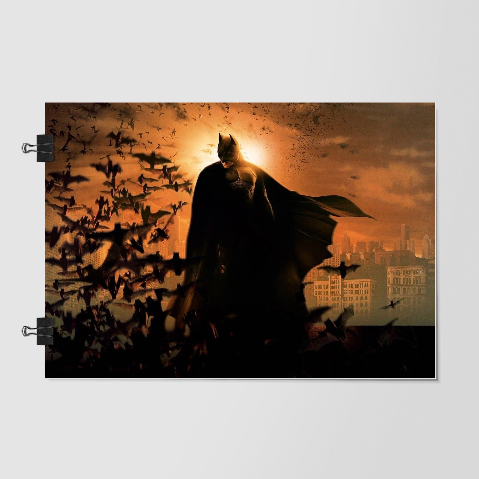 Batman Begins Black Close Up Portrait by Decalz
