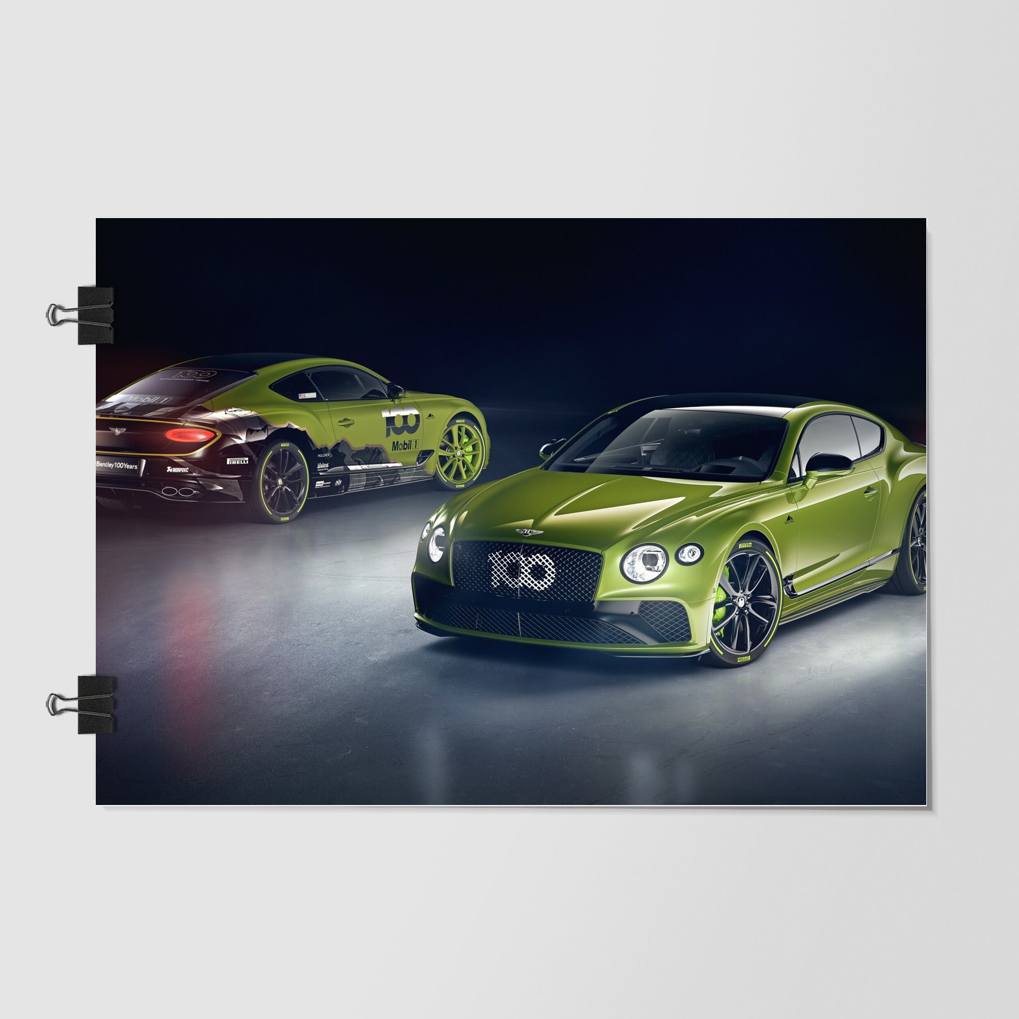 Bentley Dark Green Luxury Car Dramatic Lighting by Decalz