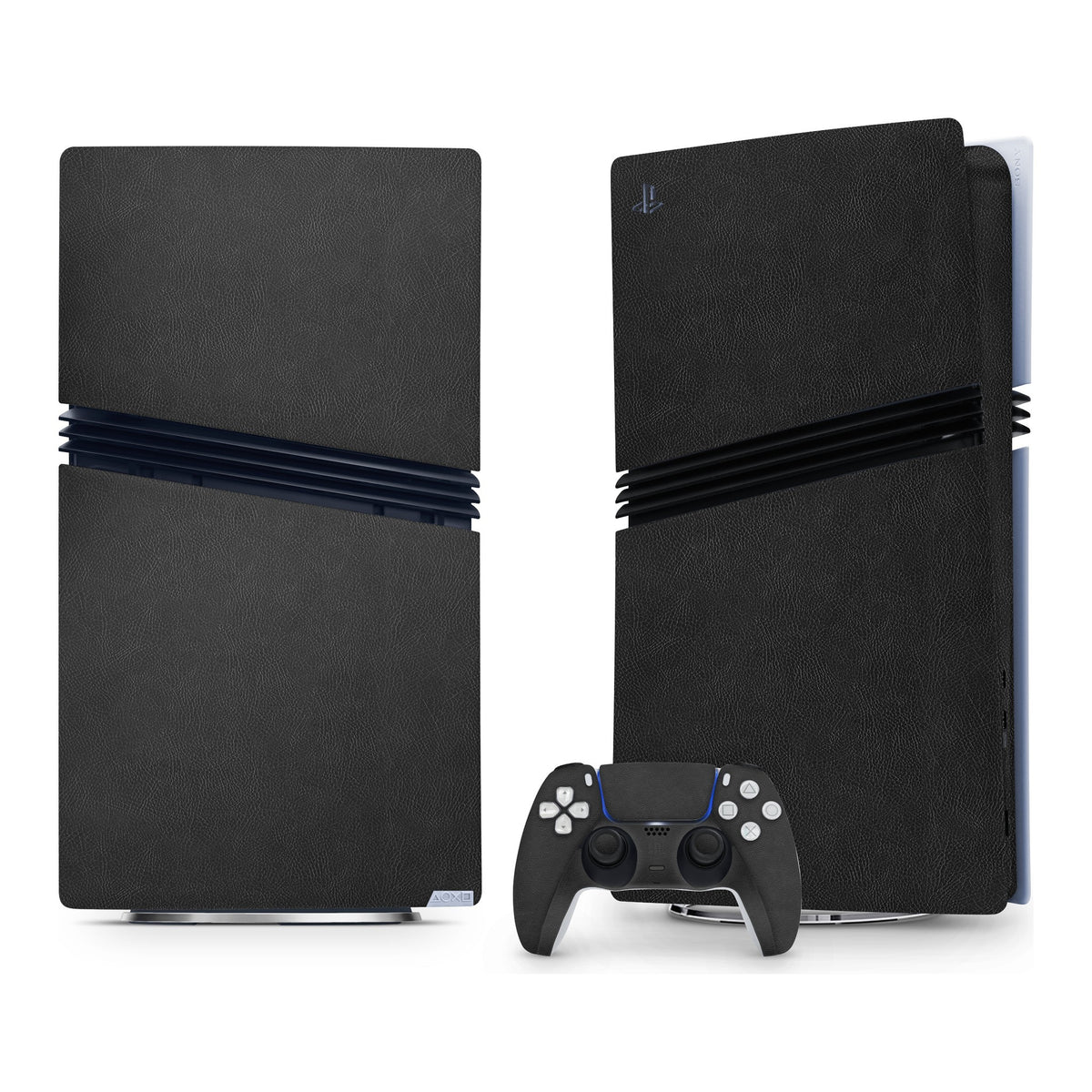 Black Leather PlayStation 5 Pro skin by Decalz