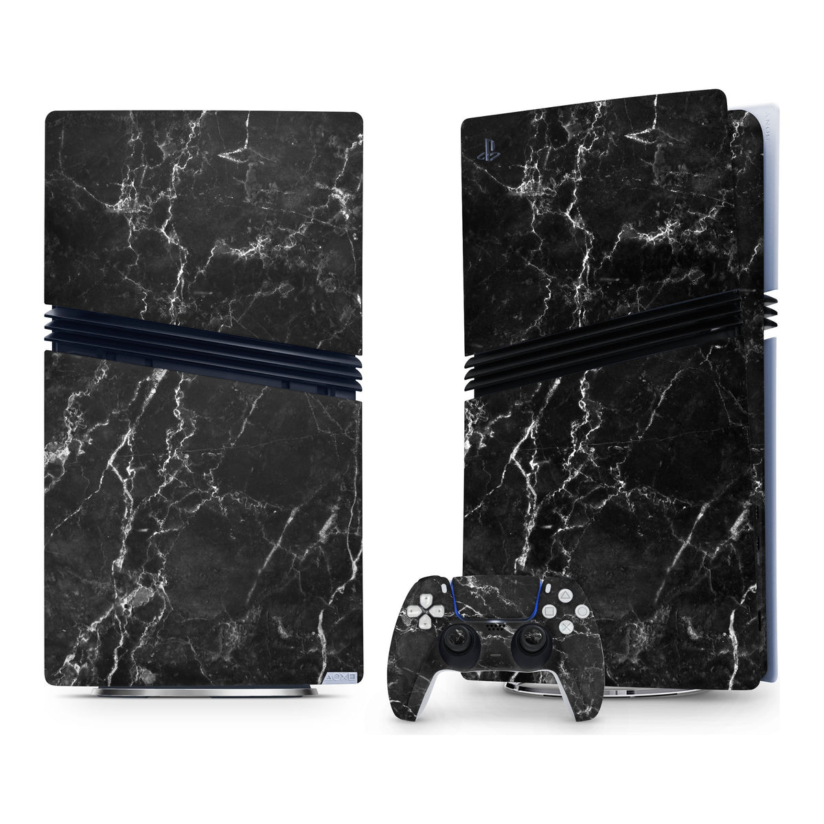 Black Marble PlayStation 5 Pro skin by Decalz