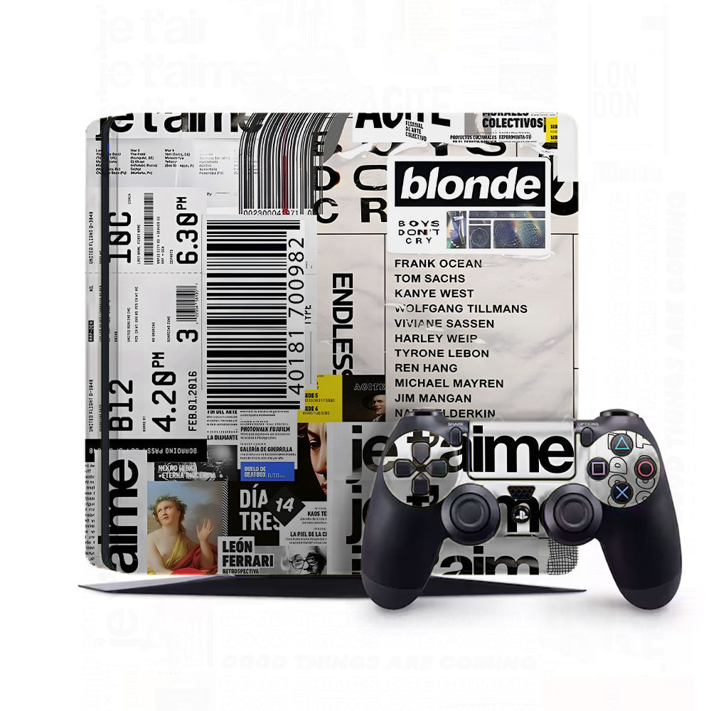 Blonde PlayStation 4 Slim Skins & Wraps
