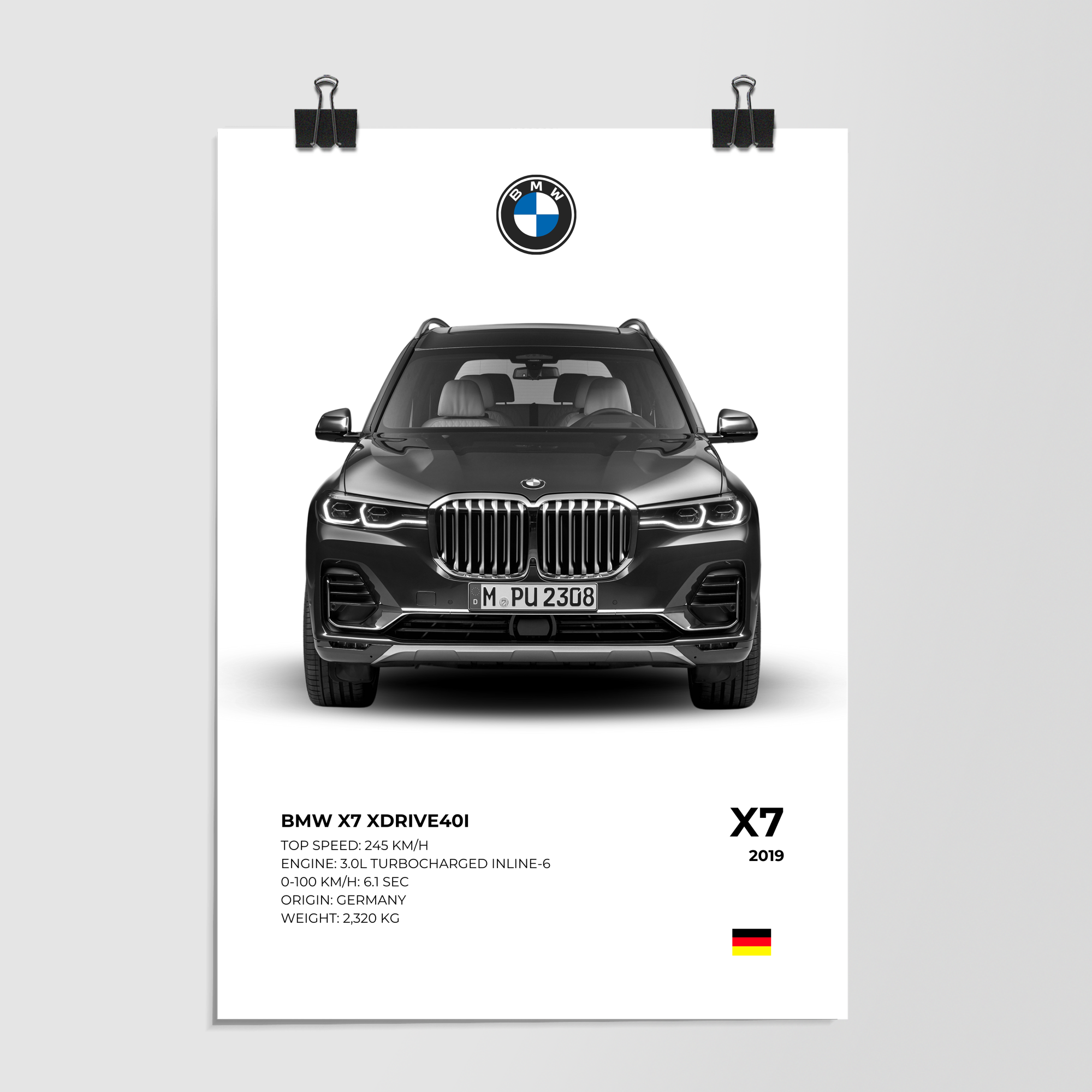 Bmw X7 Xdrive40i Gray by Decalz