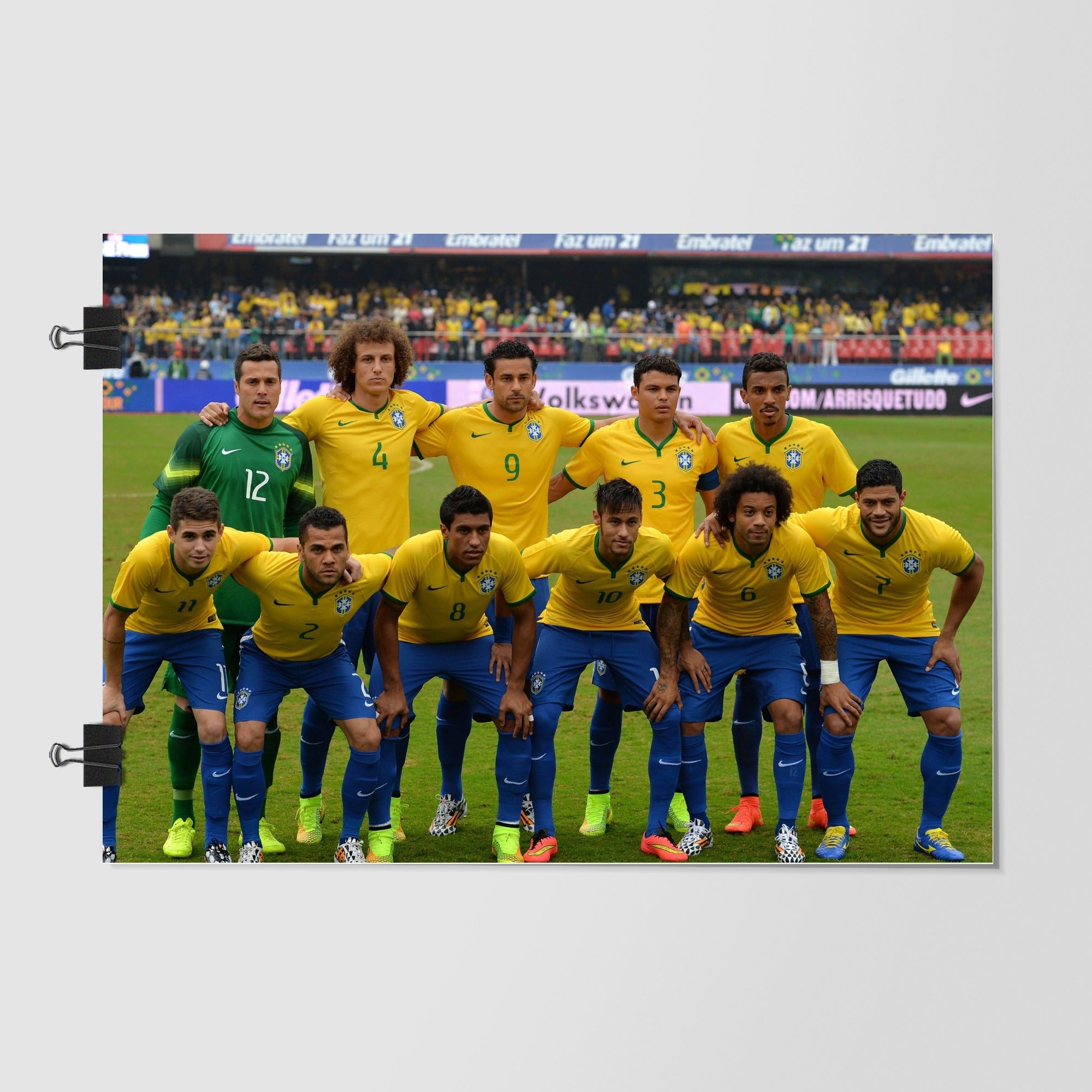 Brazil National Football Team Black Front Angle by Decalz