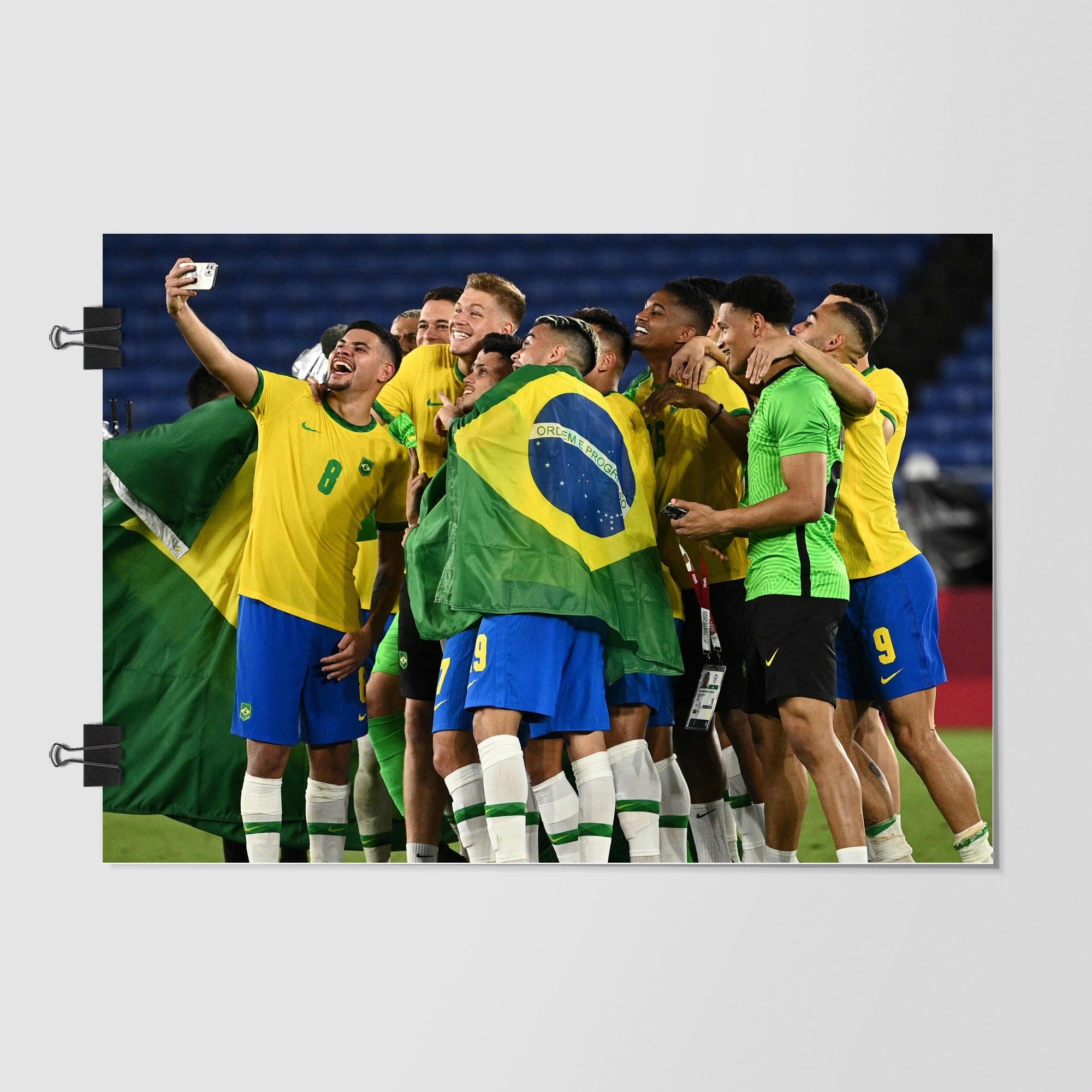 Brazil National Football Team Navy Dramatic Lighting by Decalz