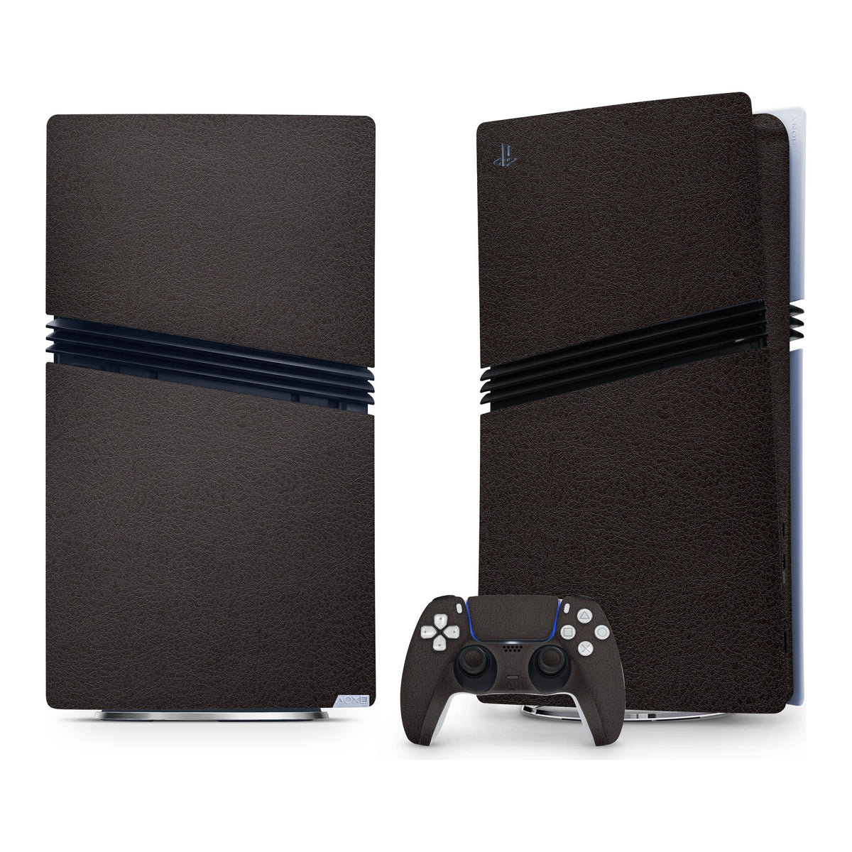 Brown Leather PlayStation 5 Pro skin by Decalz