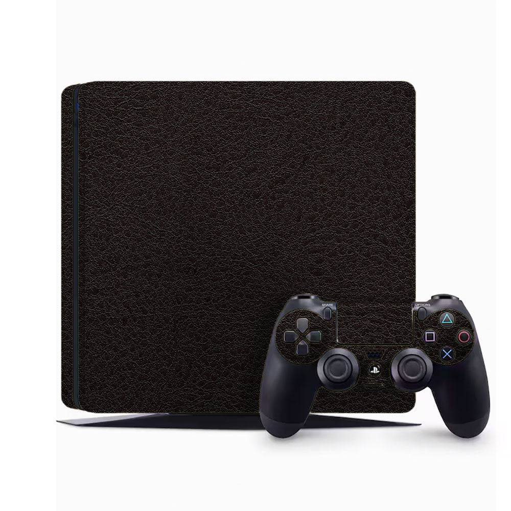 Brown Leather PlayStation 4 Slim Skins & Wraps