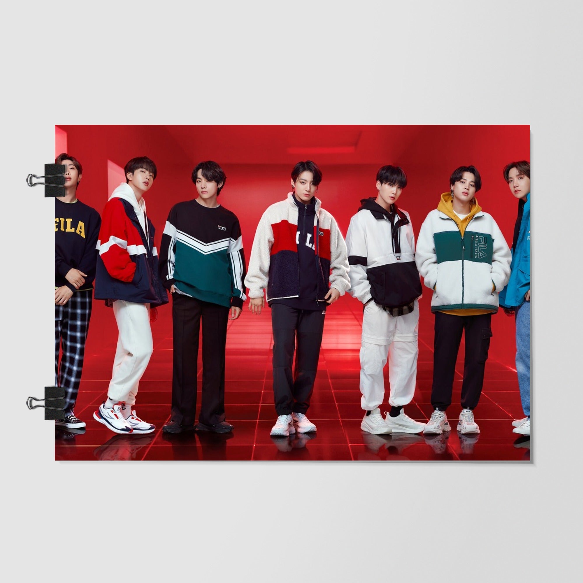 Bts Red Kpop Group Portrait by Decalz