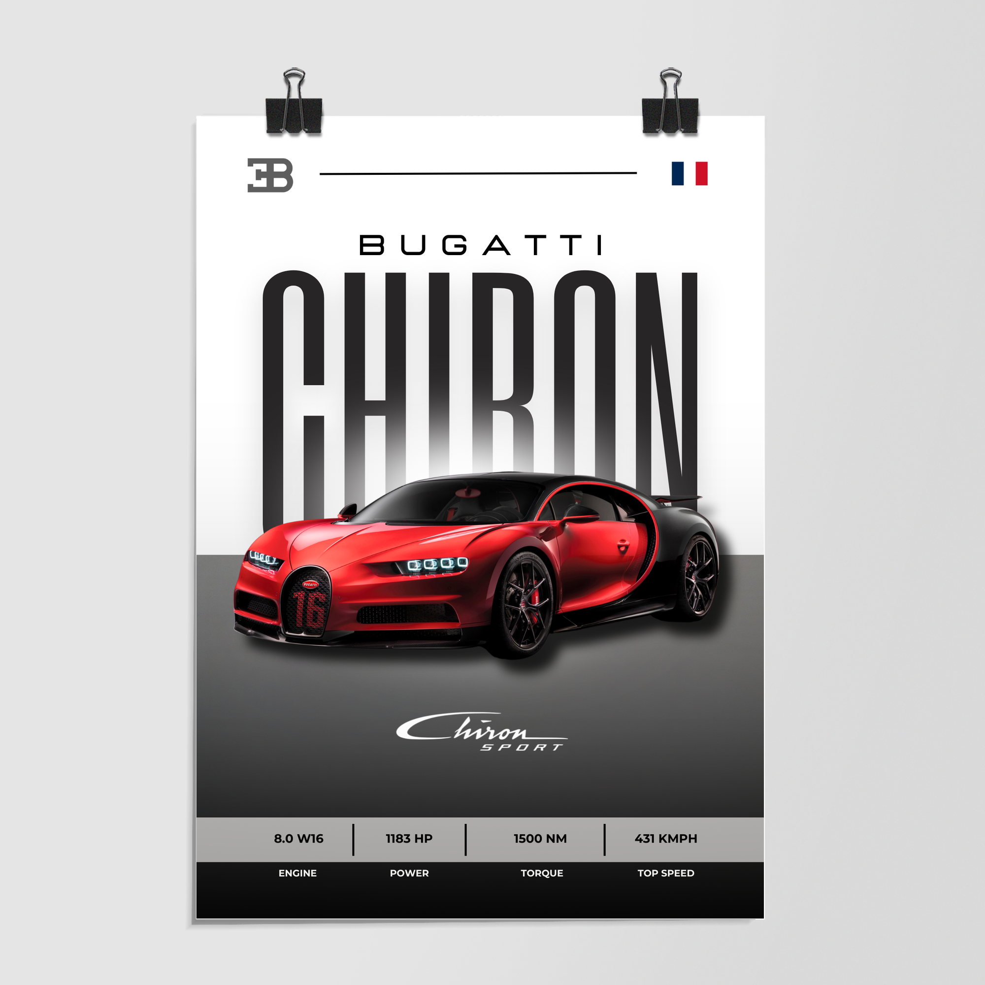 Bugatti Chiron Red by Decalz