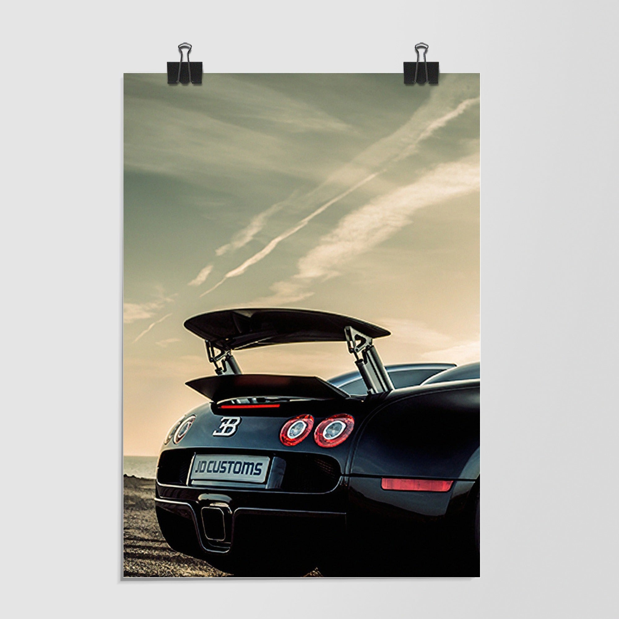 Bugatti Veyron Black Dramatic Lighting by Decalz