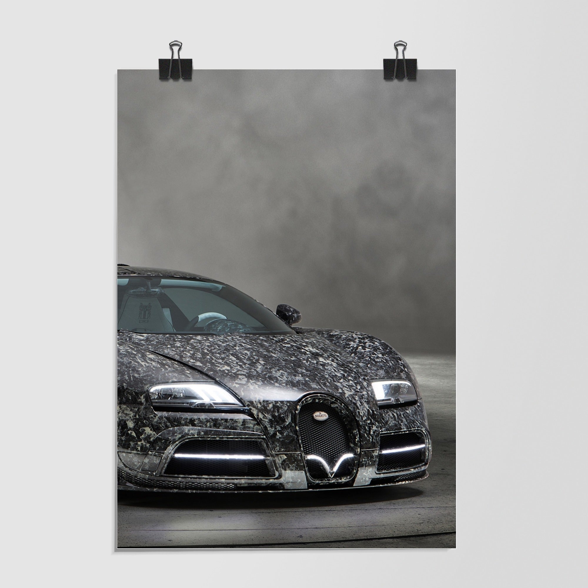 Bugatti Veyron Gray Dramatic Lighting by Decalz
