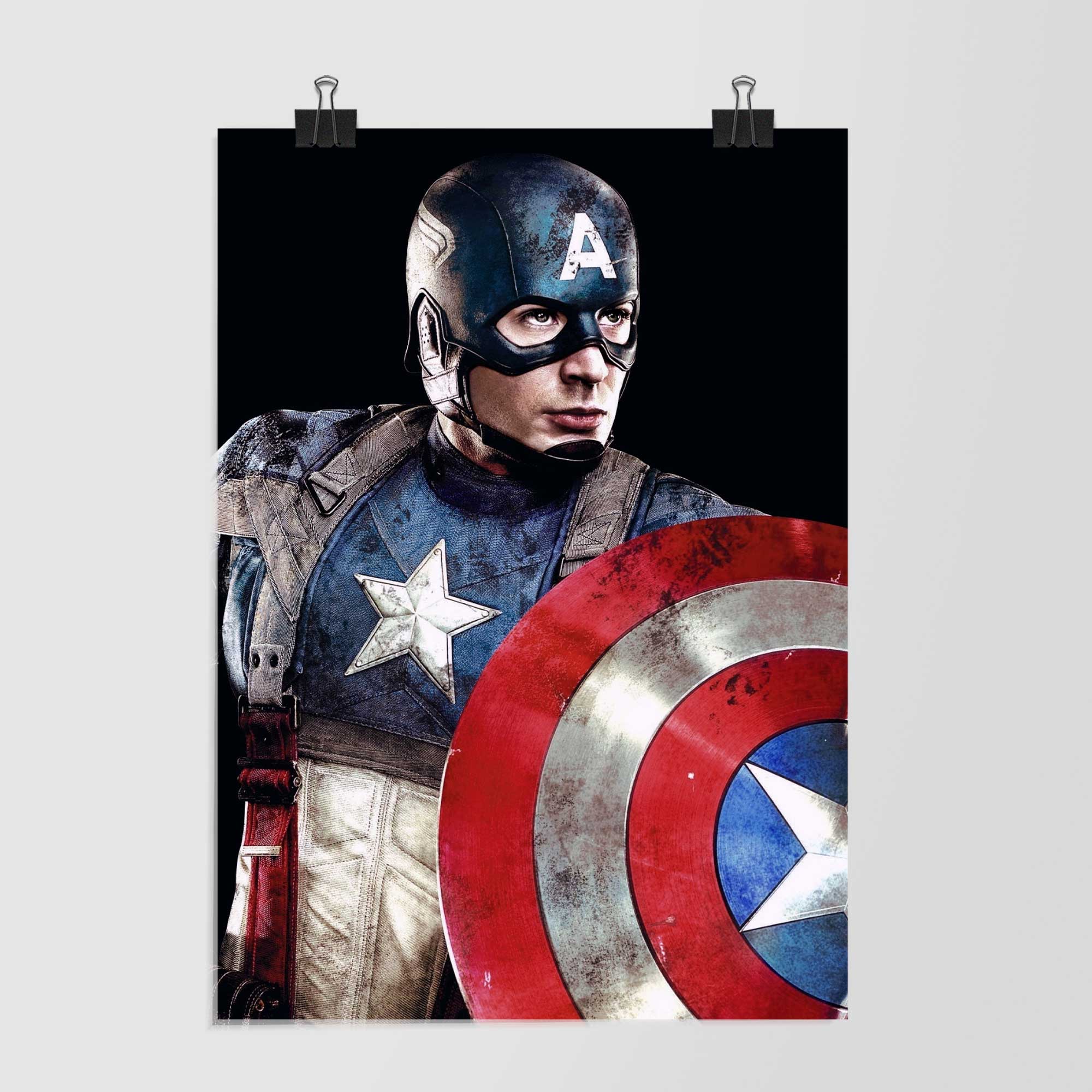 Captain America Shield Black Dramatic Lighting by Decalz