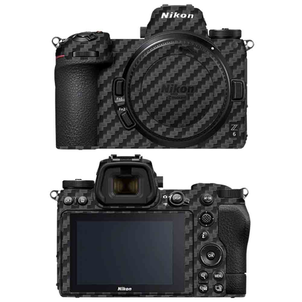Nikon camera skin wrap in Carbon Black by Decalz