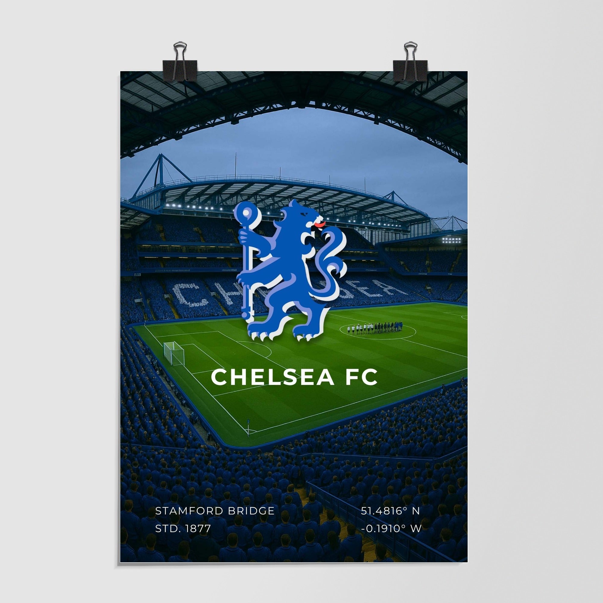 Chelsea Fc Stamford Bridge Stadium Gray by Decalz