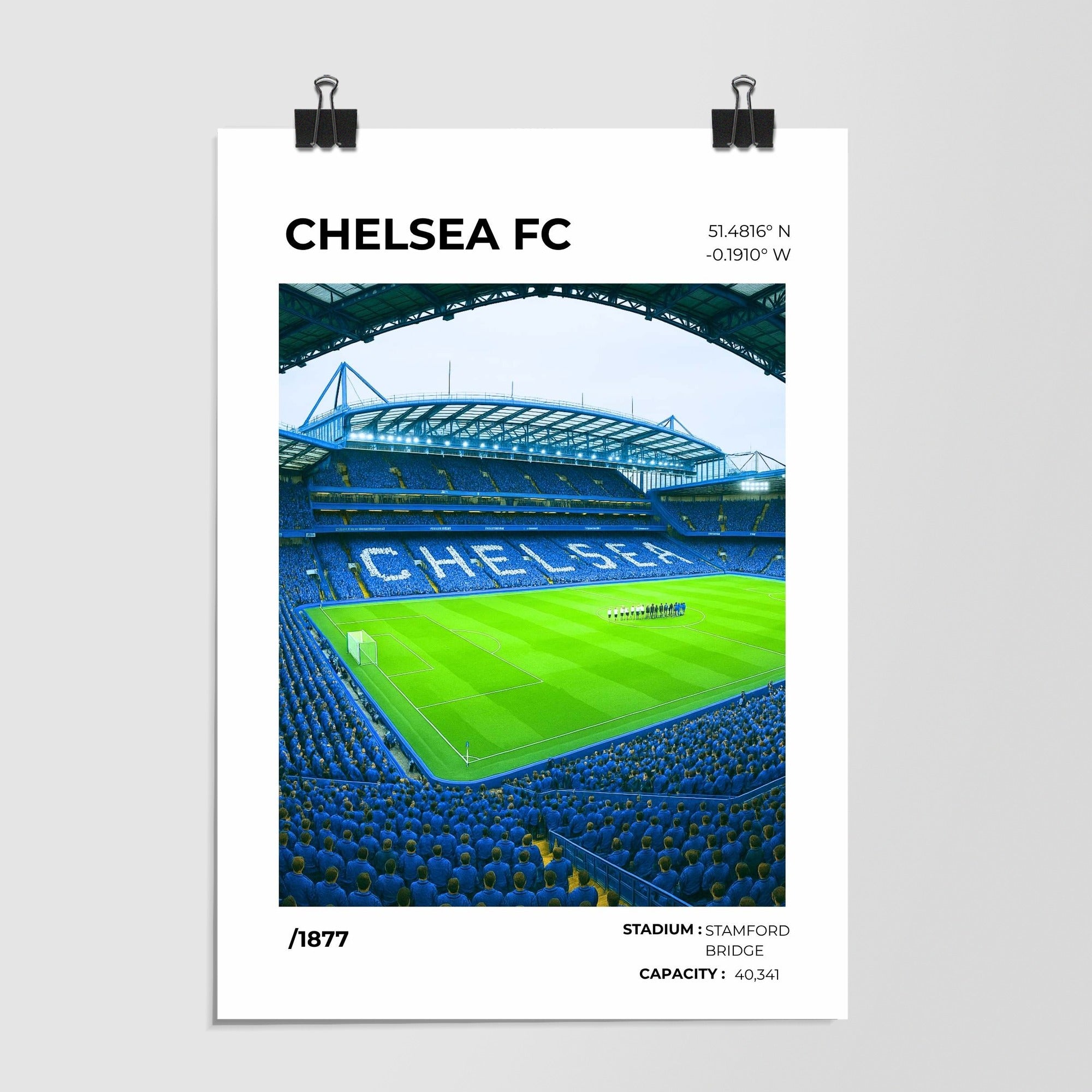 Chelsea Fc Stamford Bridge Stadium White by Decalz