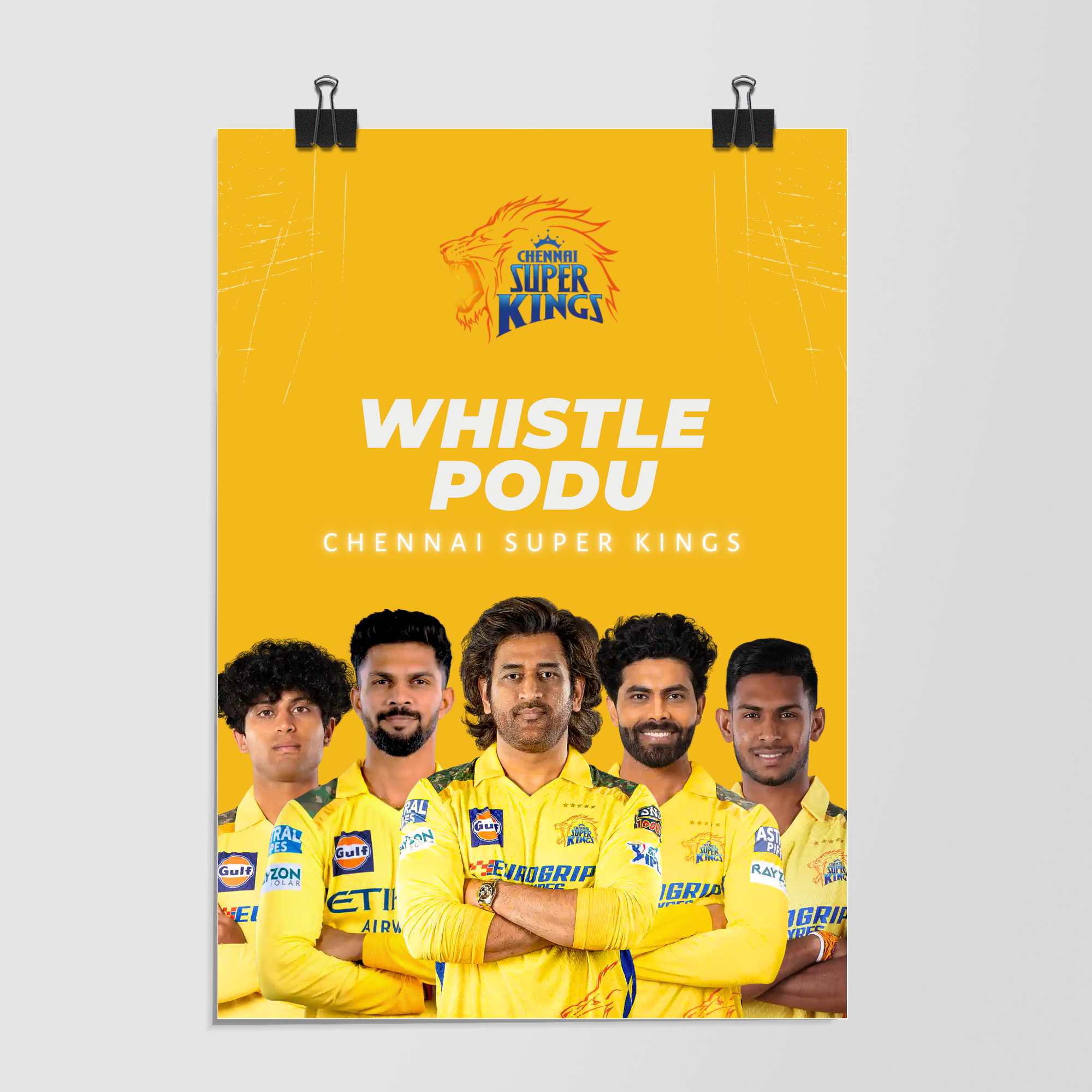 Chennai Super Kings Whistle Podu by Decalz