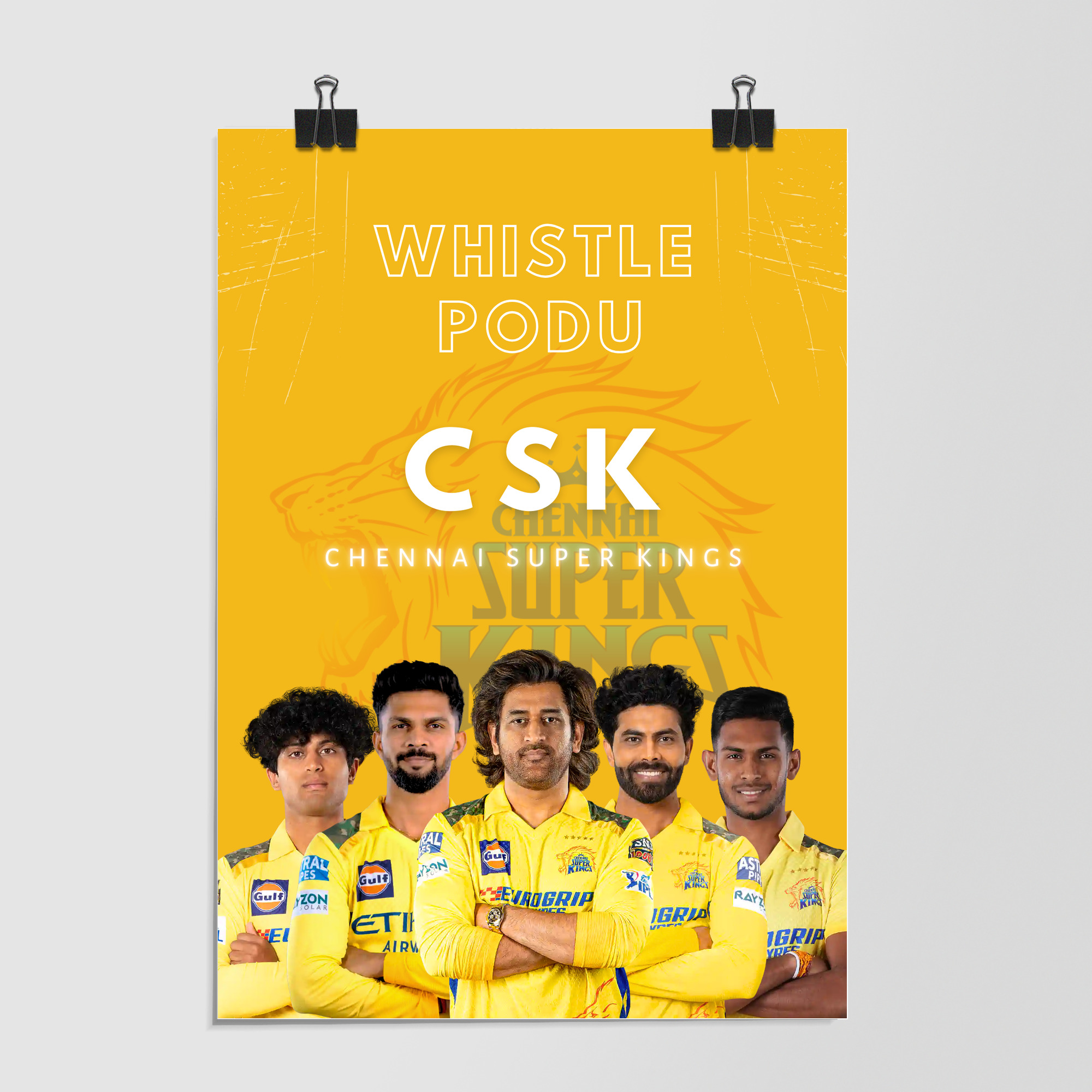 Chennai Super Kings Whistle Podu Dramatic Lighting by Decalz