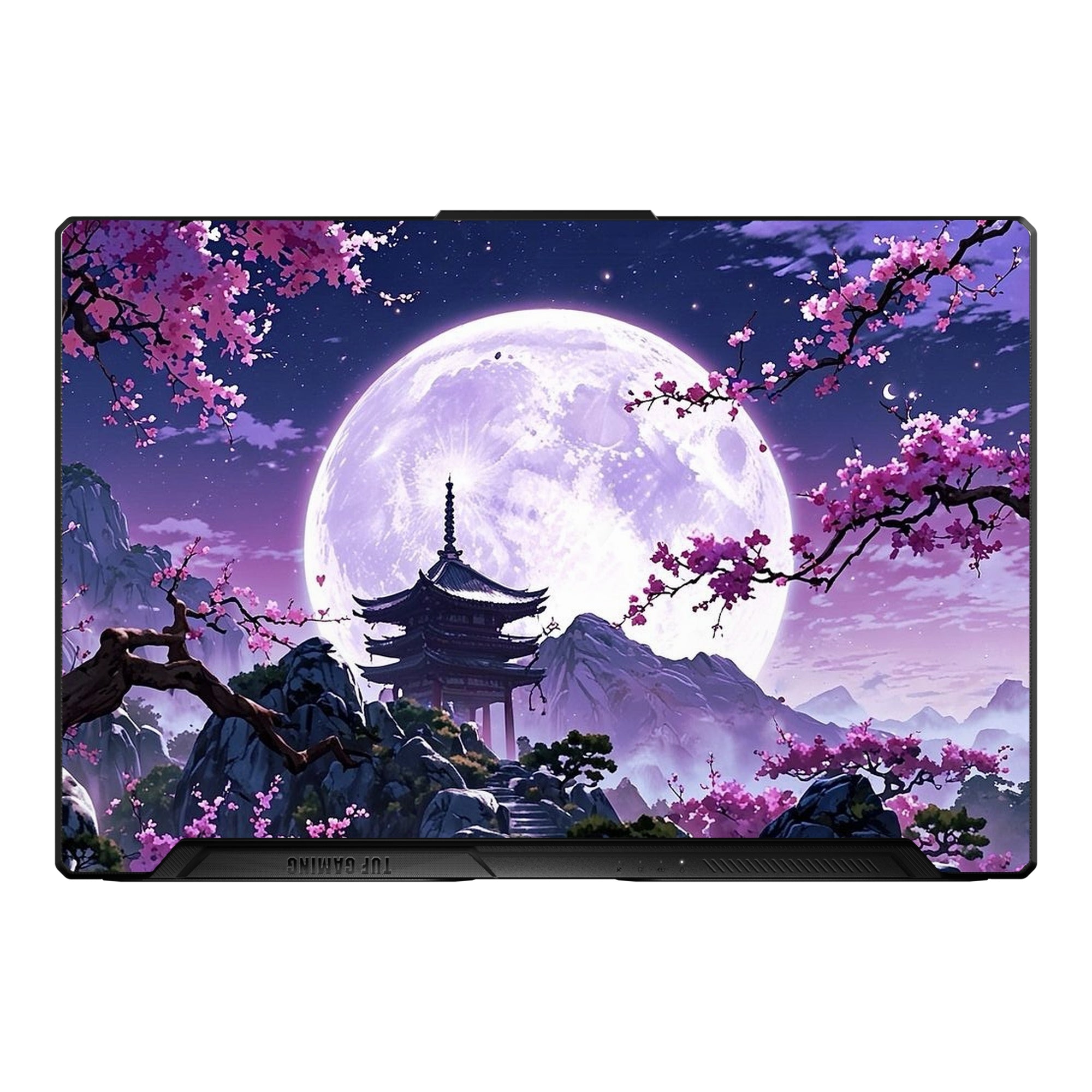 Cherry Blossom Moonlight Pagoda by Decalz