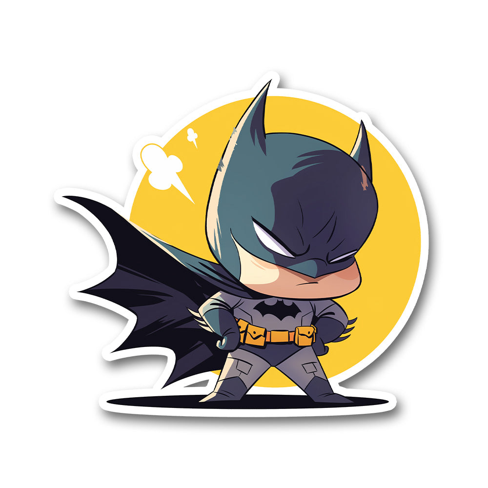 Chibi Angry Batman Funny Sticker