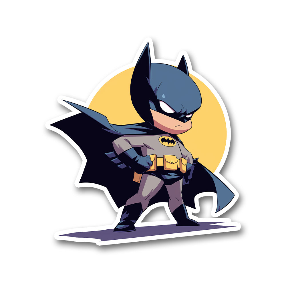 Chibi Batman Cute Superhero Cartoon Sticker