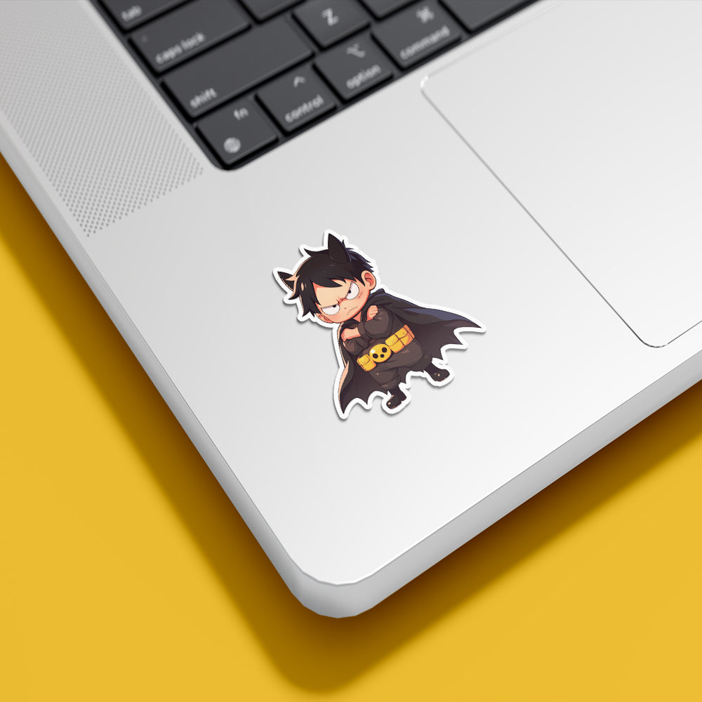 Chibi Luffy Batman Parody Sticker