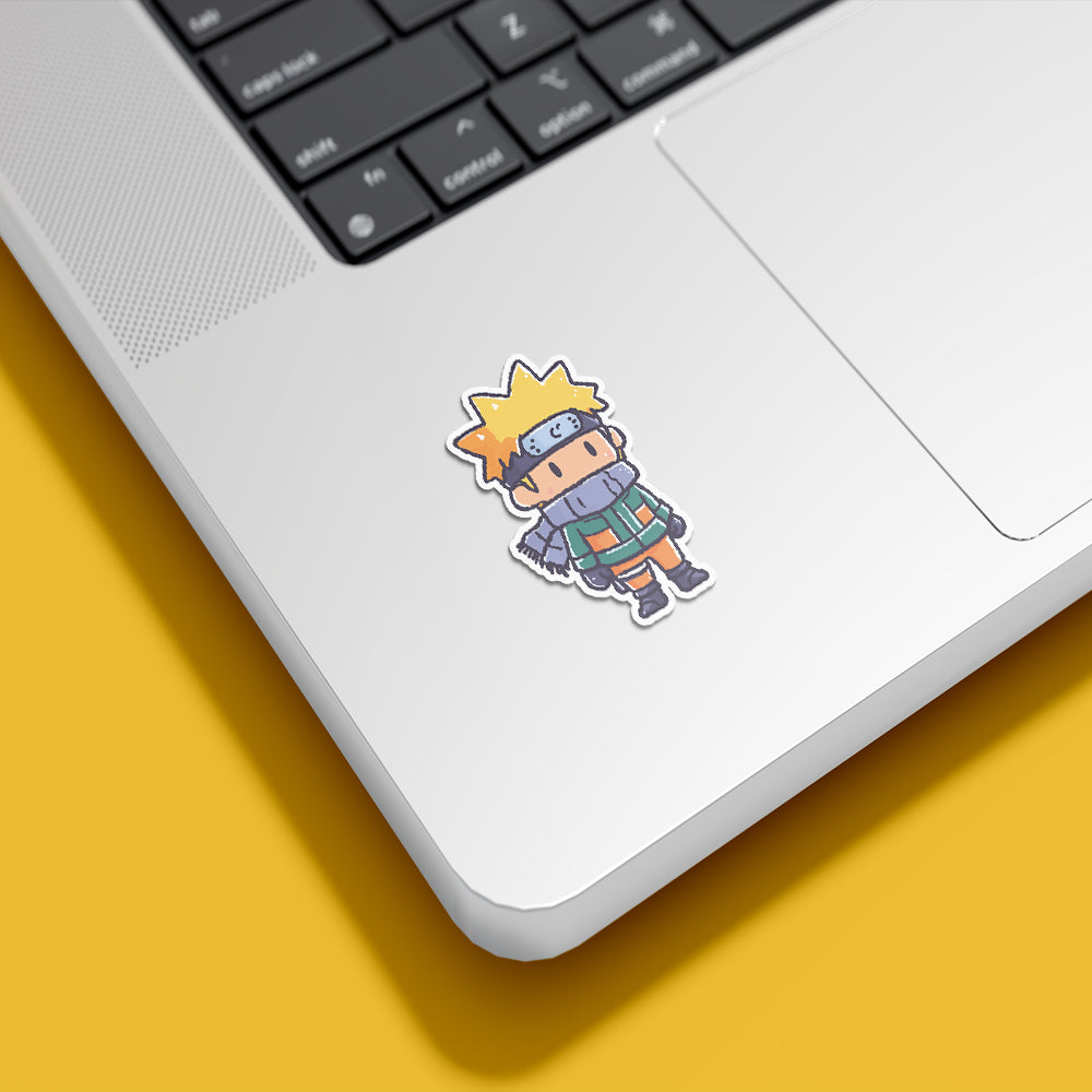 Chibi Naruto Winter Scarf Sticker