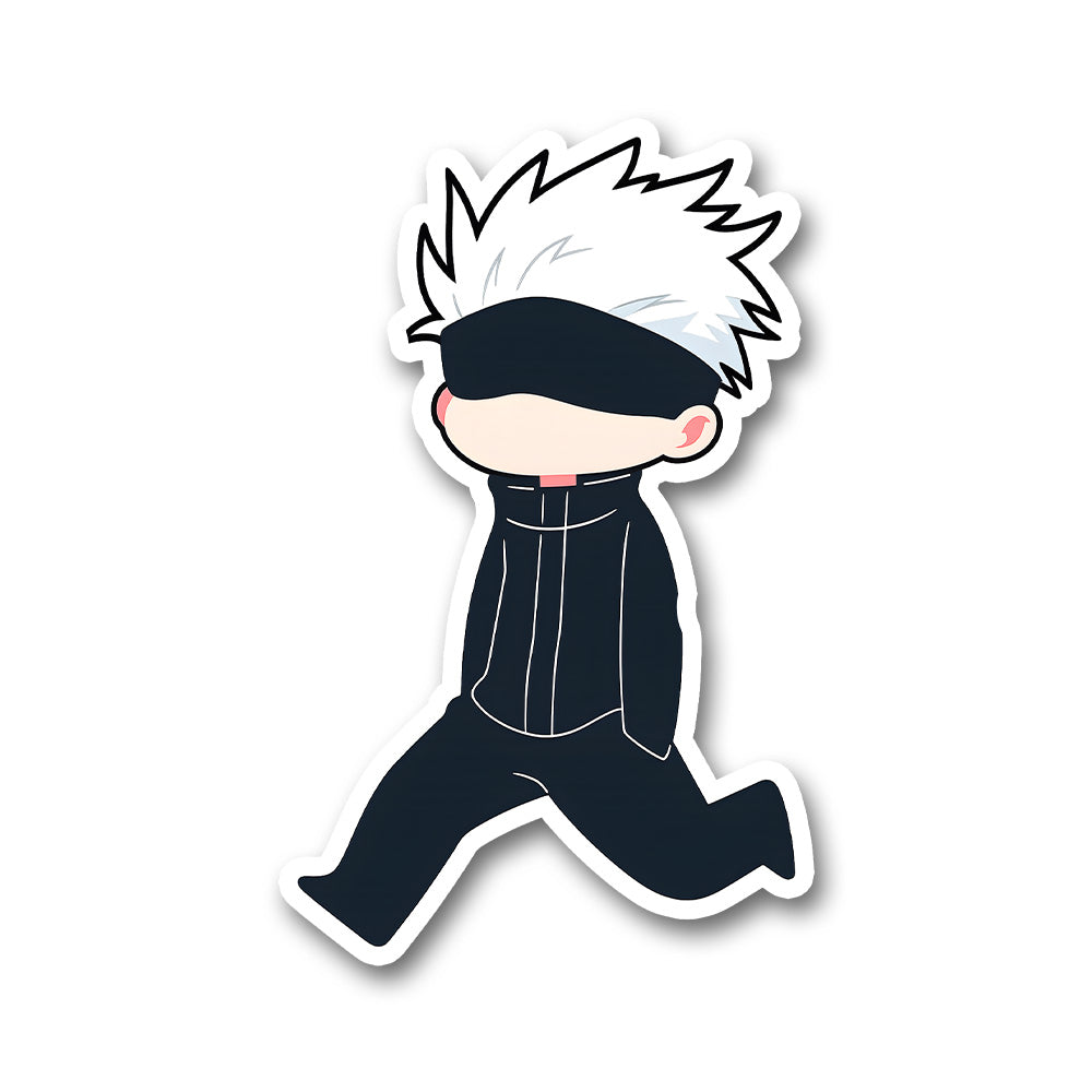 Chibi Satoru Gojo Running Sticker