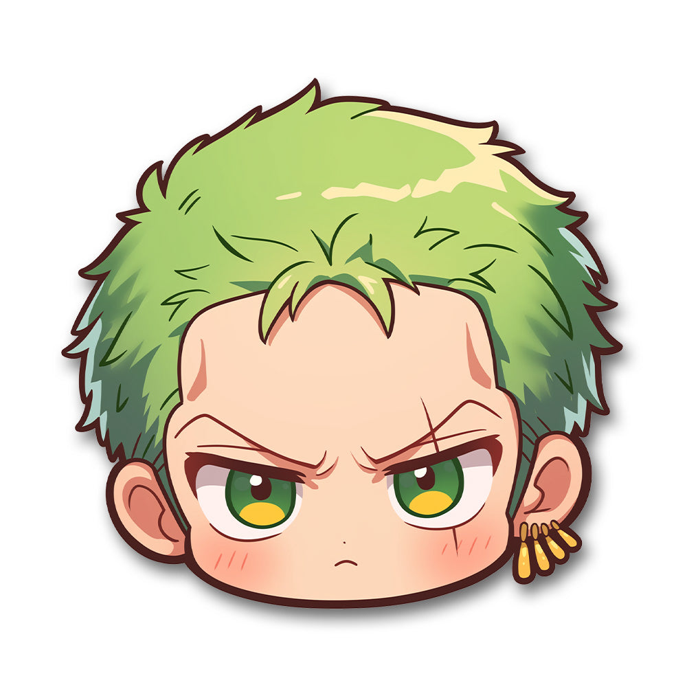Chibi Zoro Head One Piece Sticker