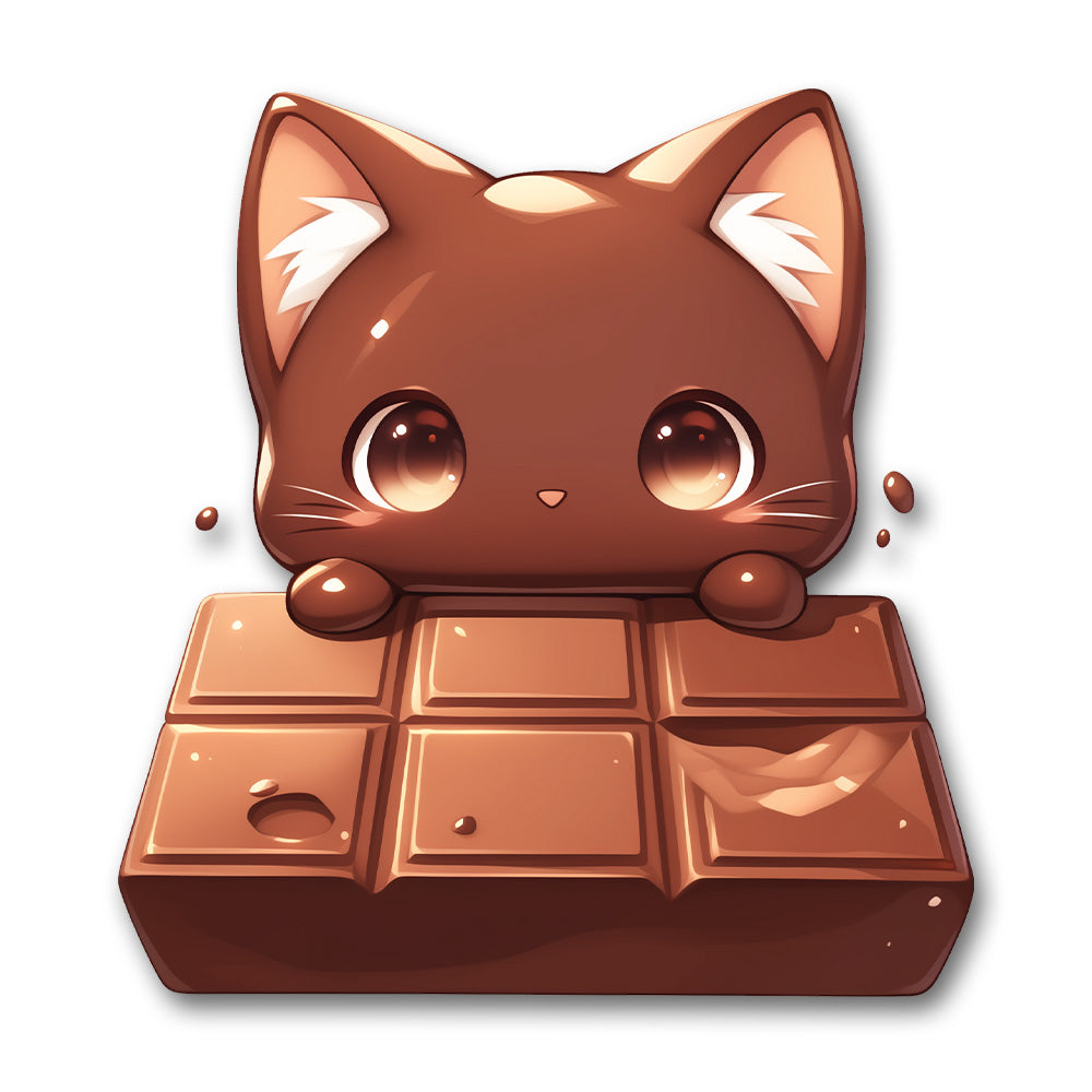 Chocolate Cat Bar Sticker