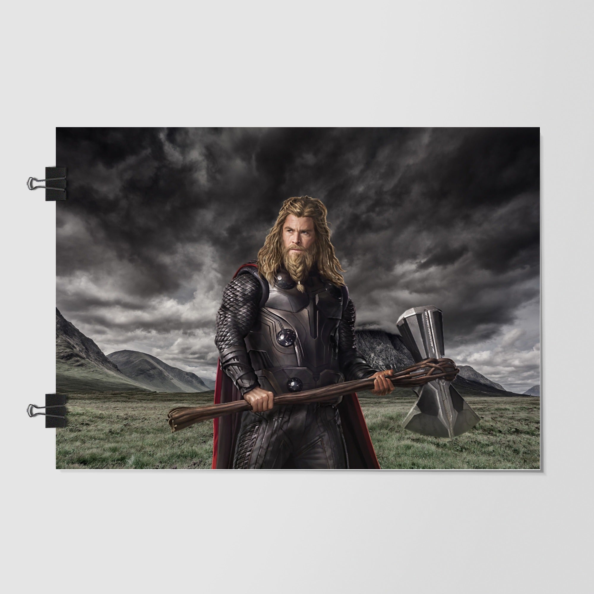 Chris Hemsworth As Thor Black Cinematic Shot by Decalz