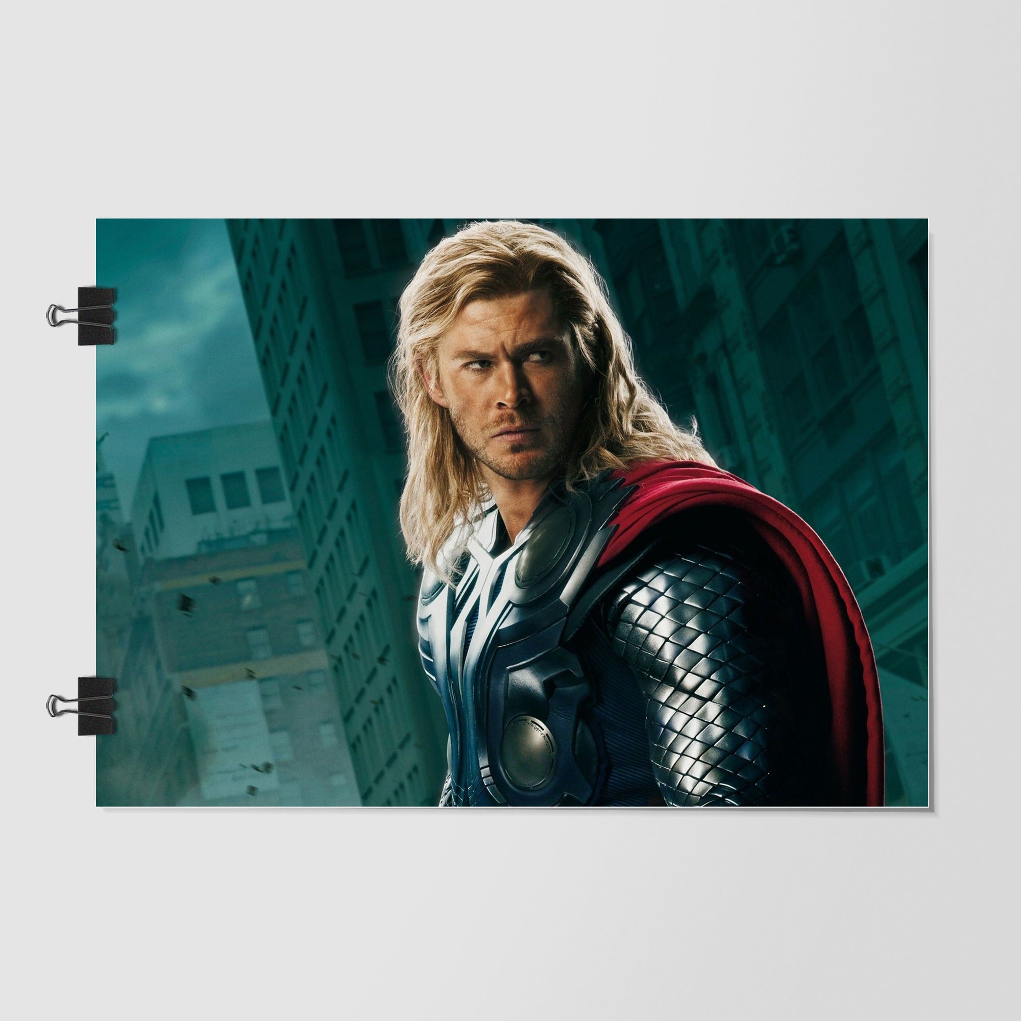 Chris Hemsworth As Thor Black Close Up Portrait by Decalz