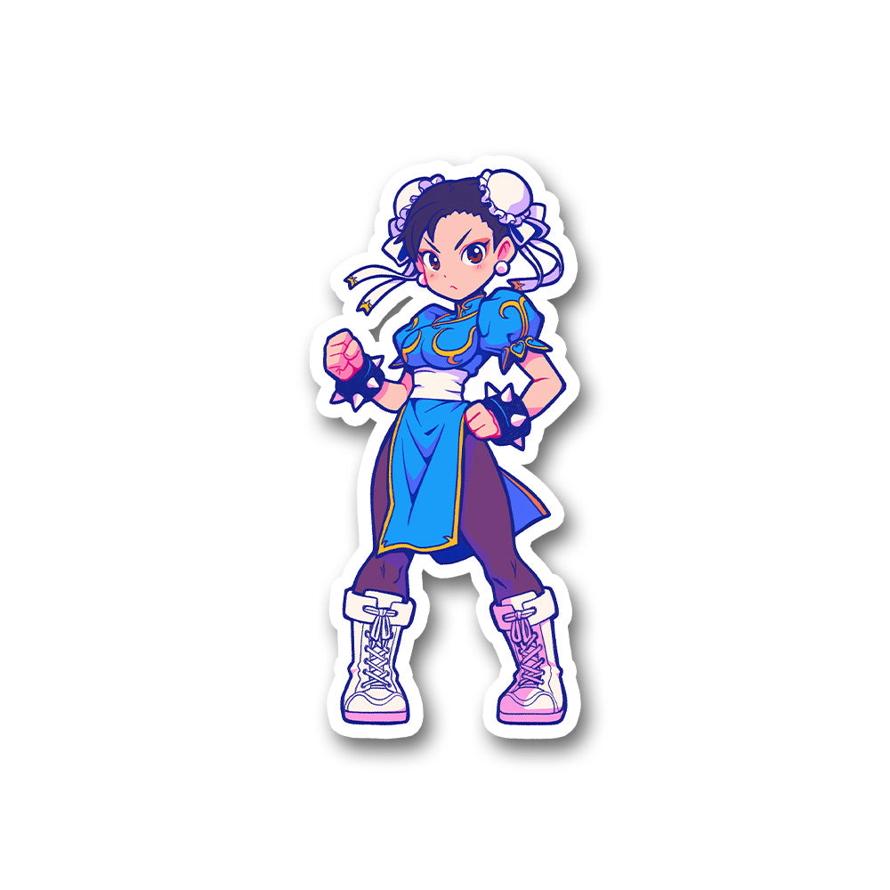 Chun Li Fighting Pose Sticker