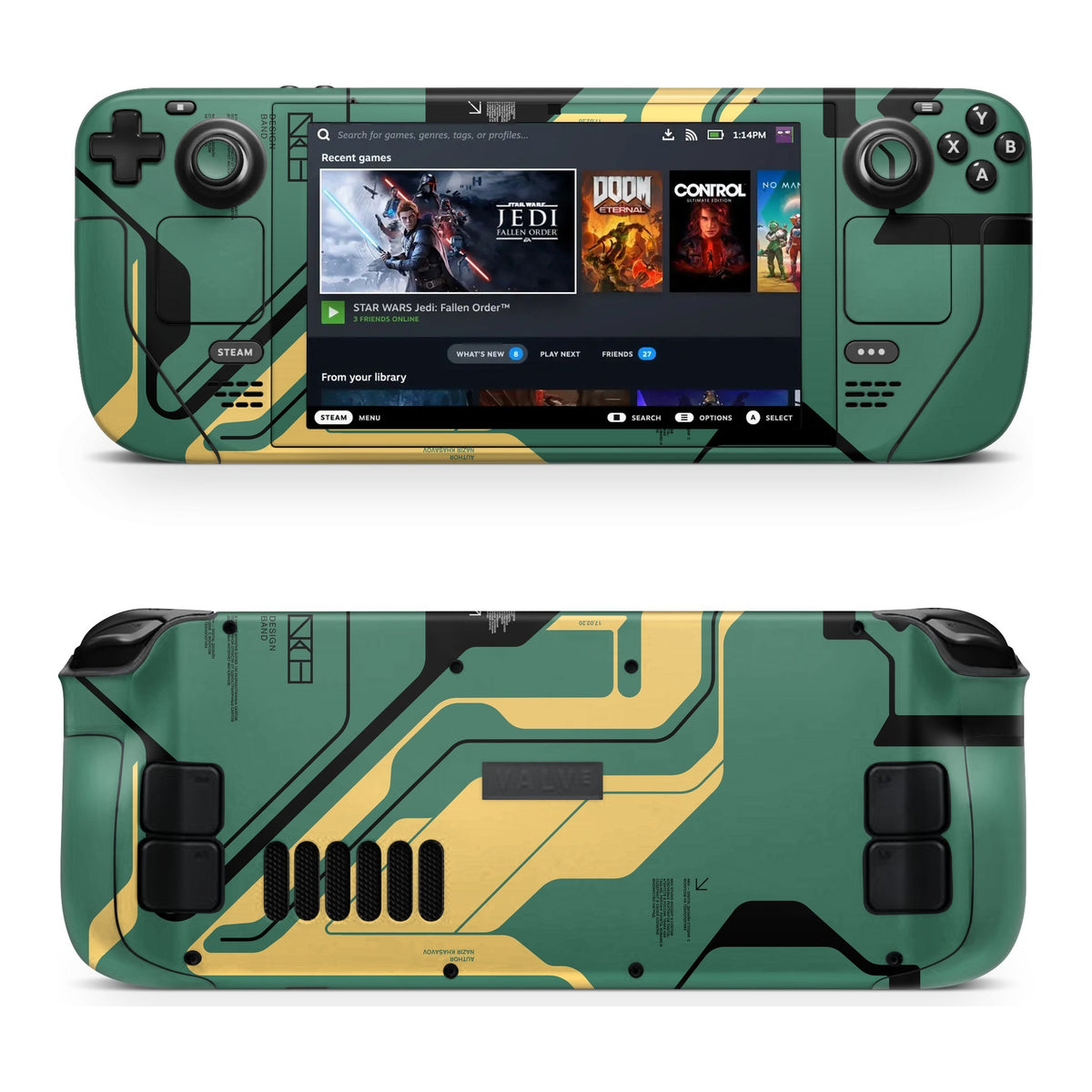 Circuit Green Steam Deck skin by Decalz