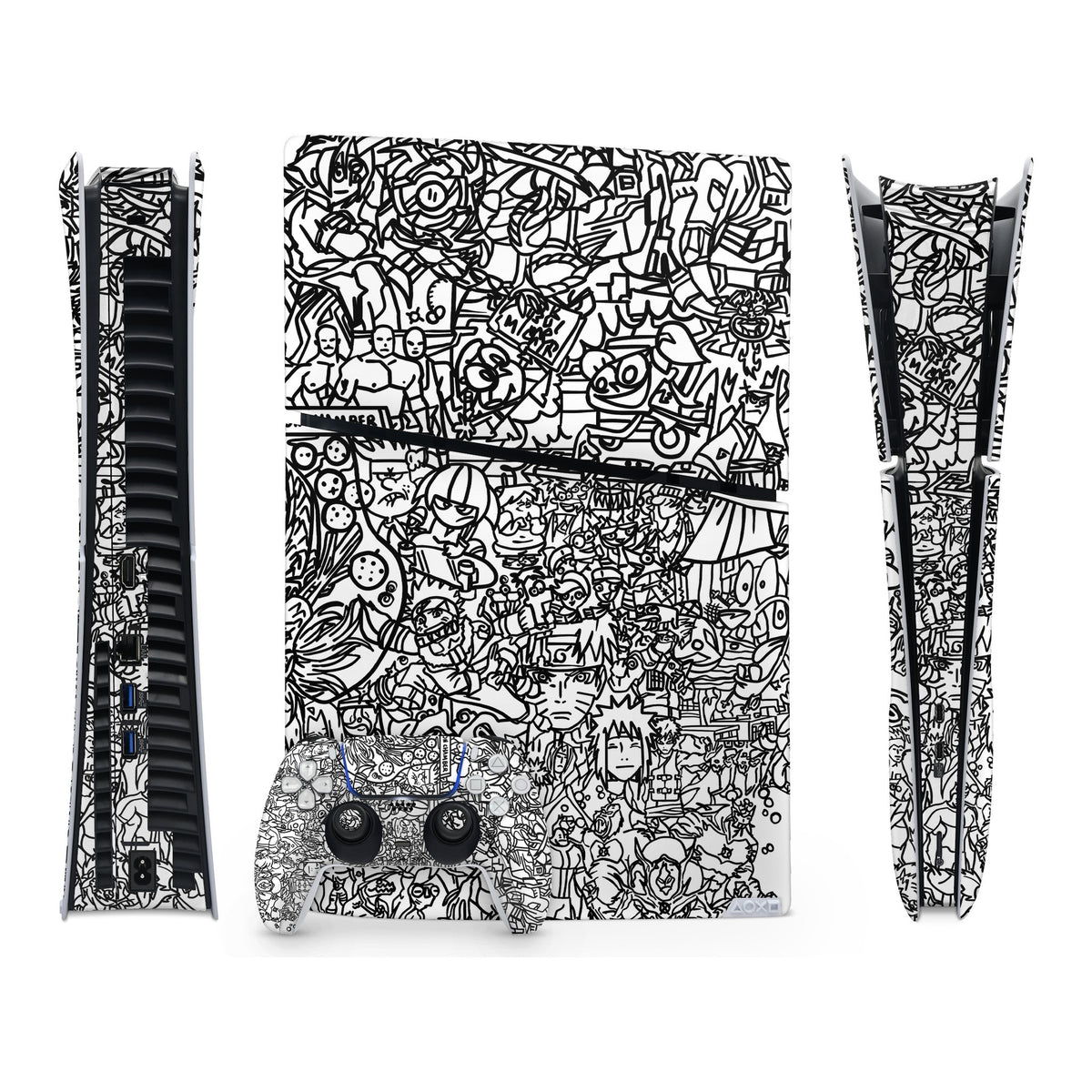 Classic Doodle PlayStation 5 Slim Digital skin by Decalz