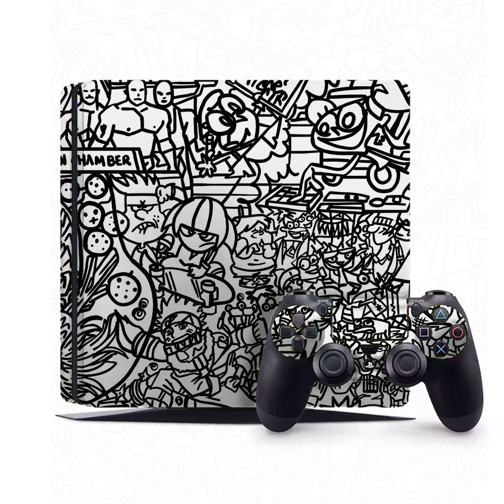 Classic Doodle PlayStation 4 Slim Skins & Wraps