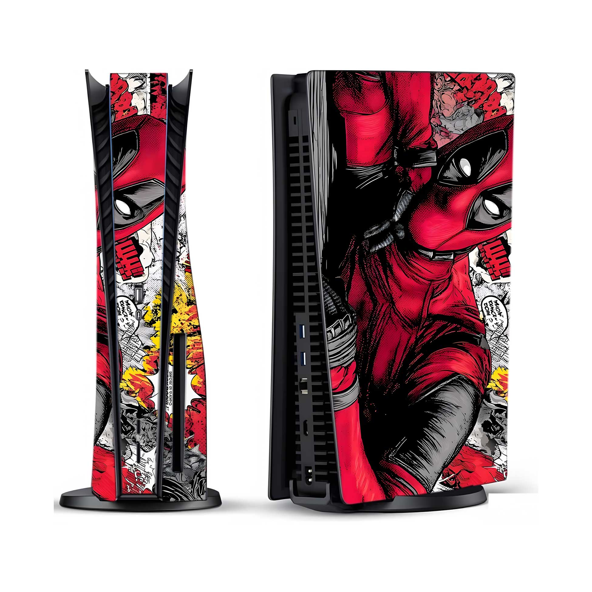 Crimson Comic Strip PlayStation 5 Fat Skins & Wraps