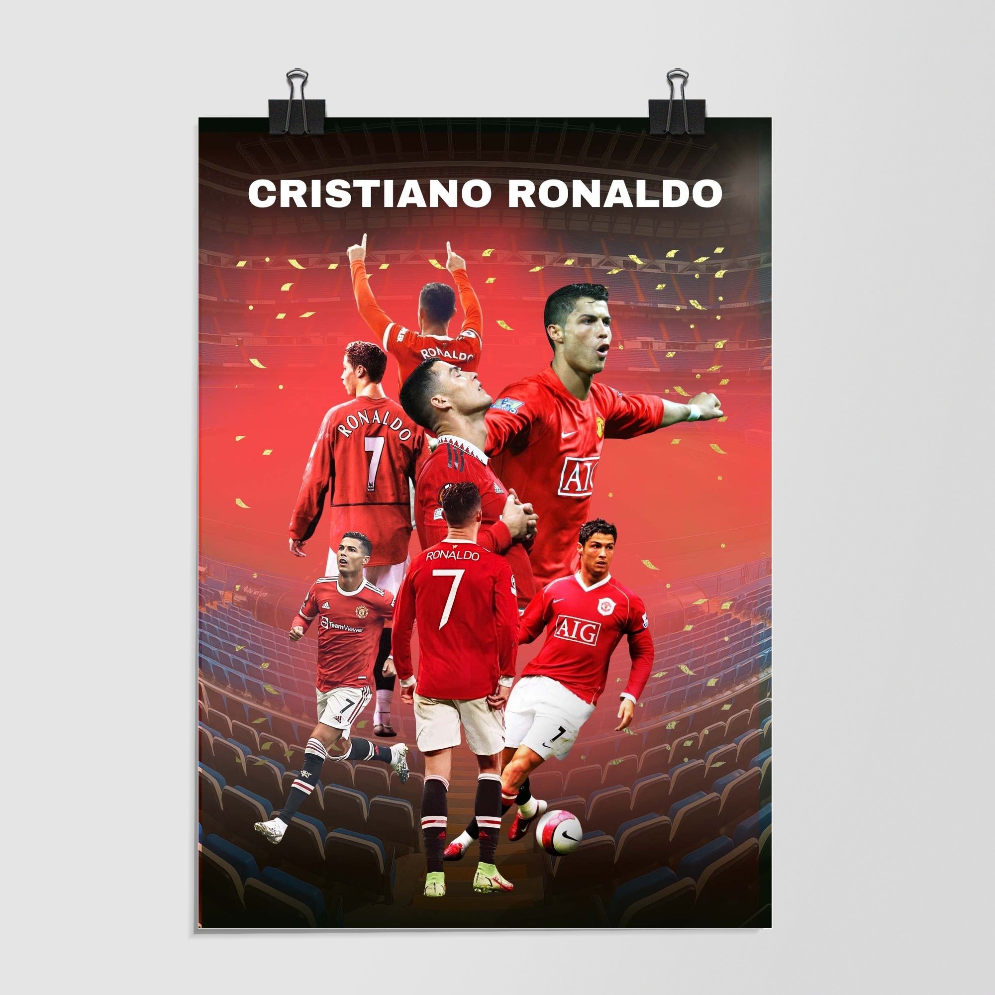 Cristiano Ronaldo Portrait Black by Decalz