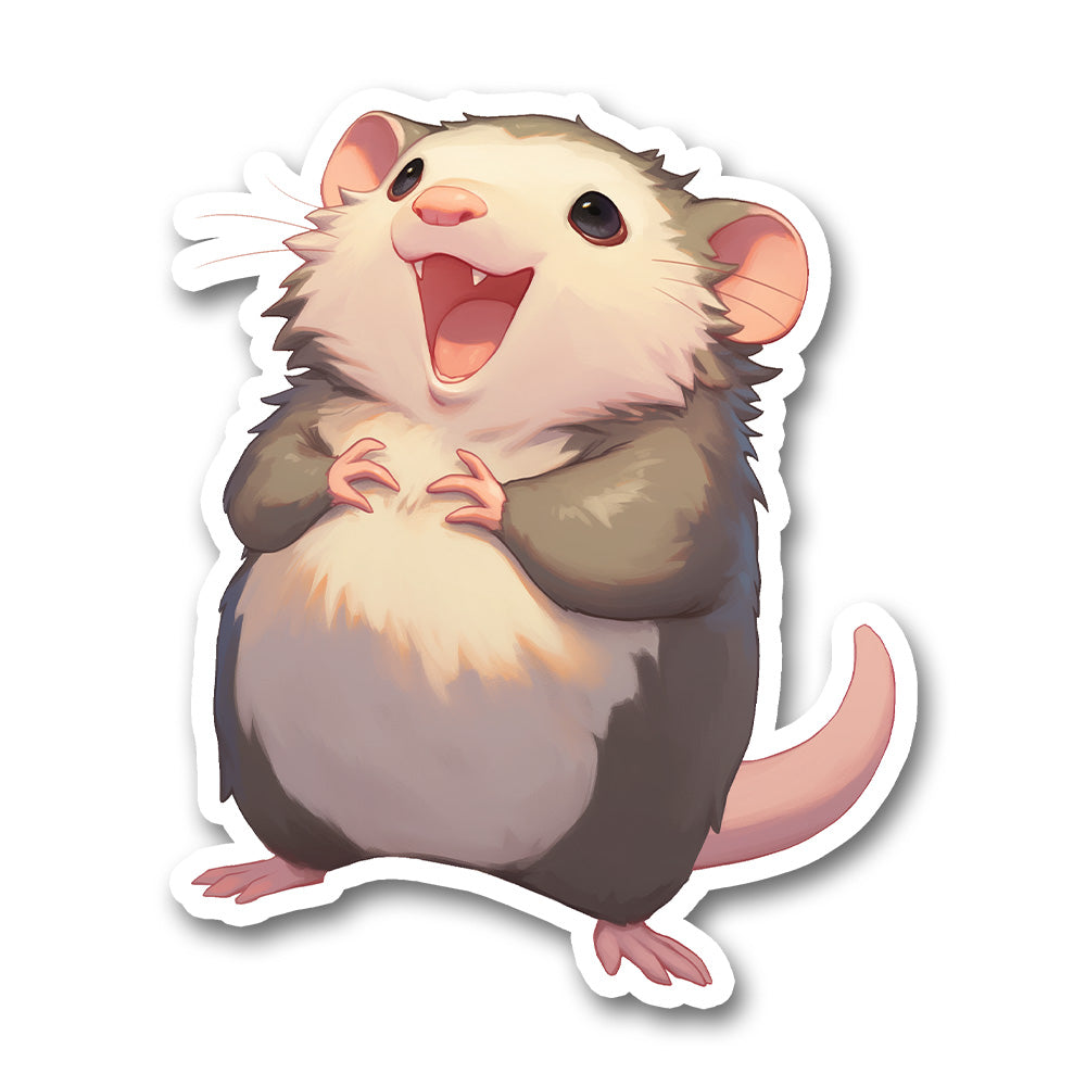 Cute Opossum Smiling Sticker