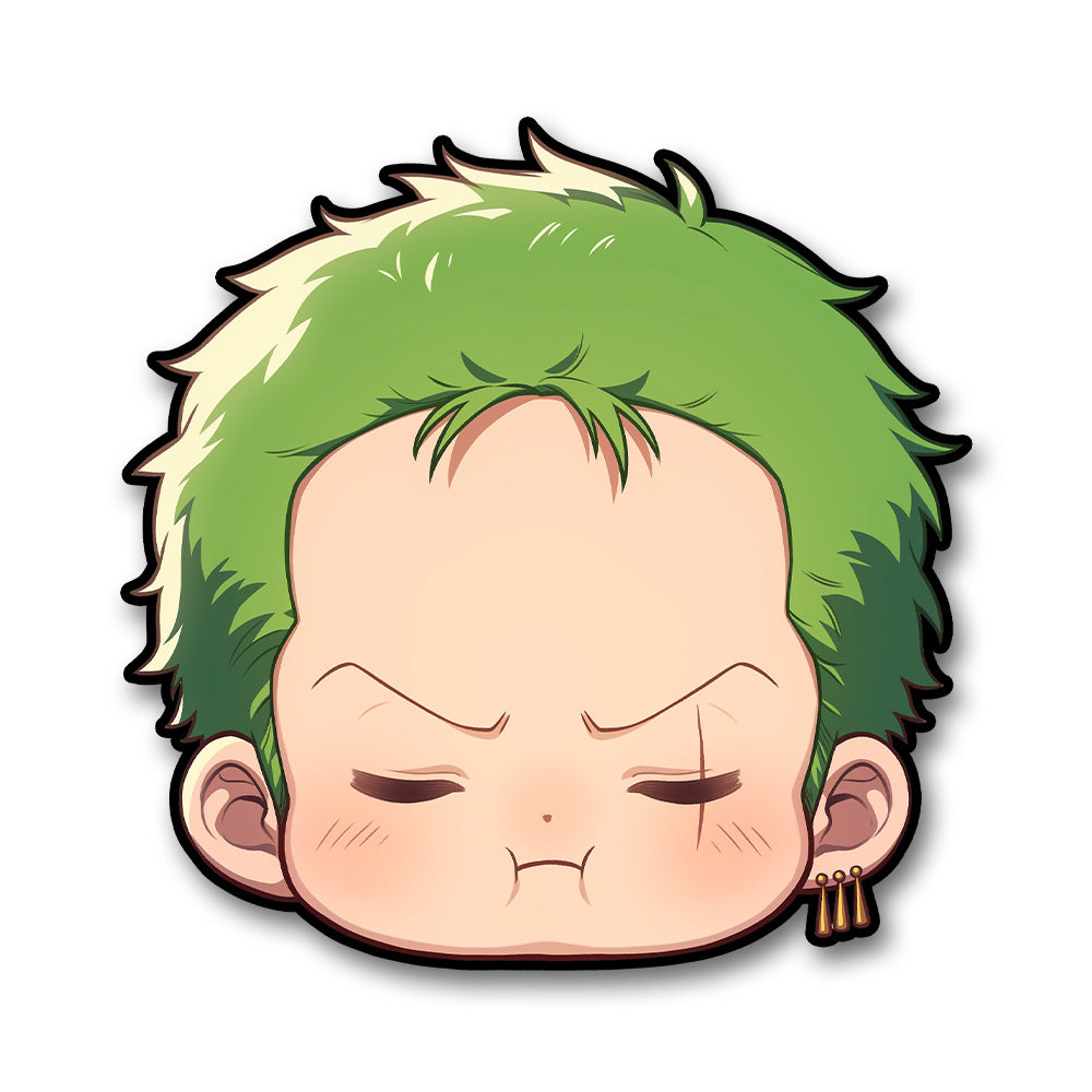 Cute Zoro Face Pirate Sticker