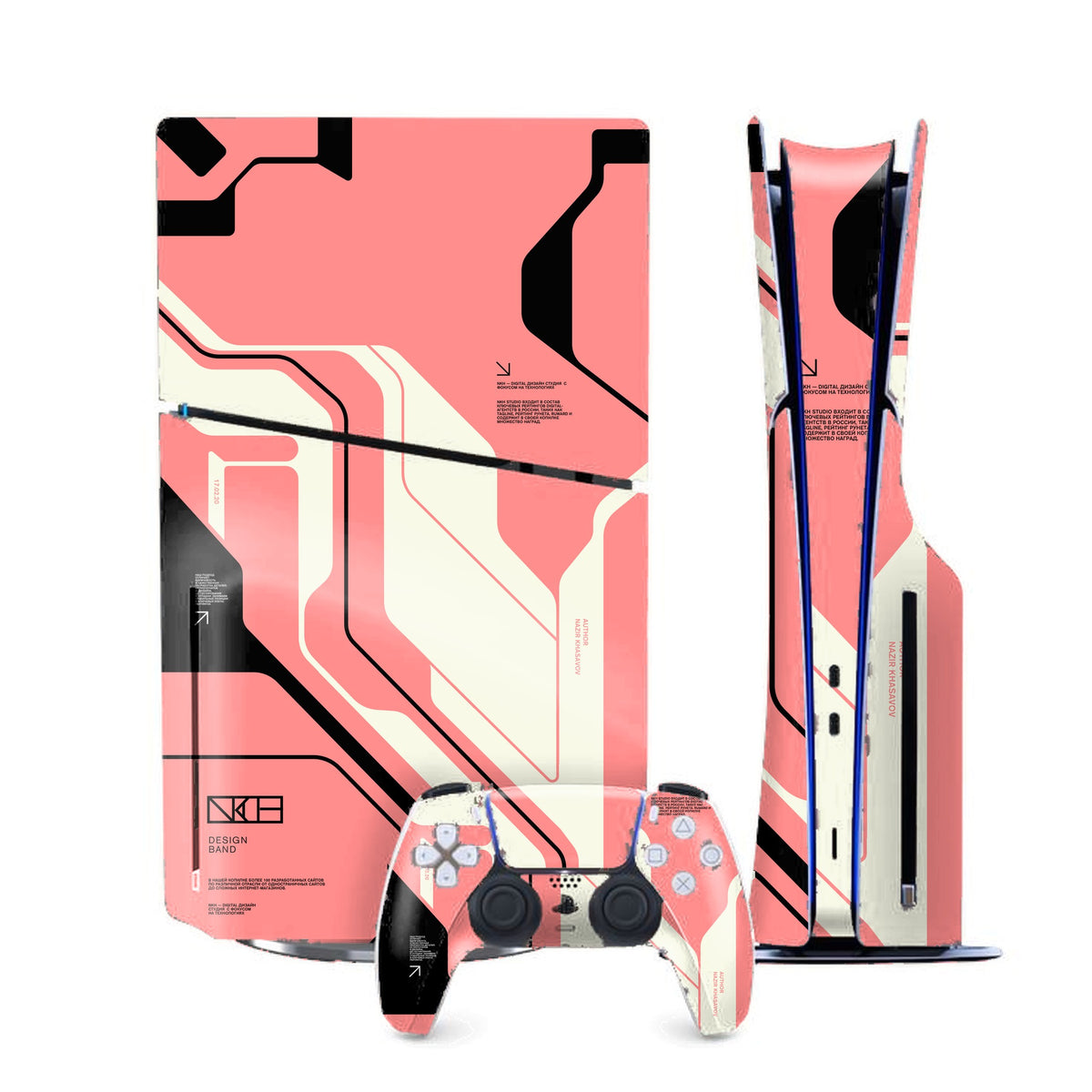 Cyber Pink PlayStation 5 Slim skin by Decalz