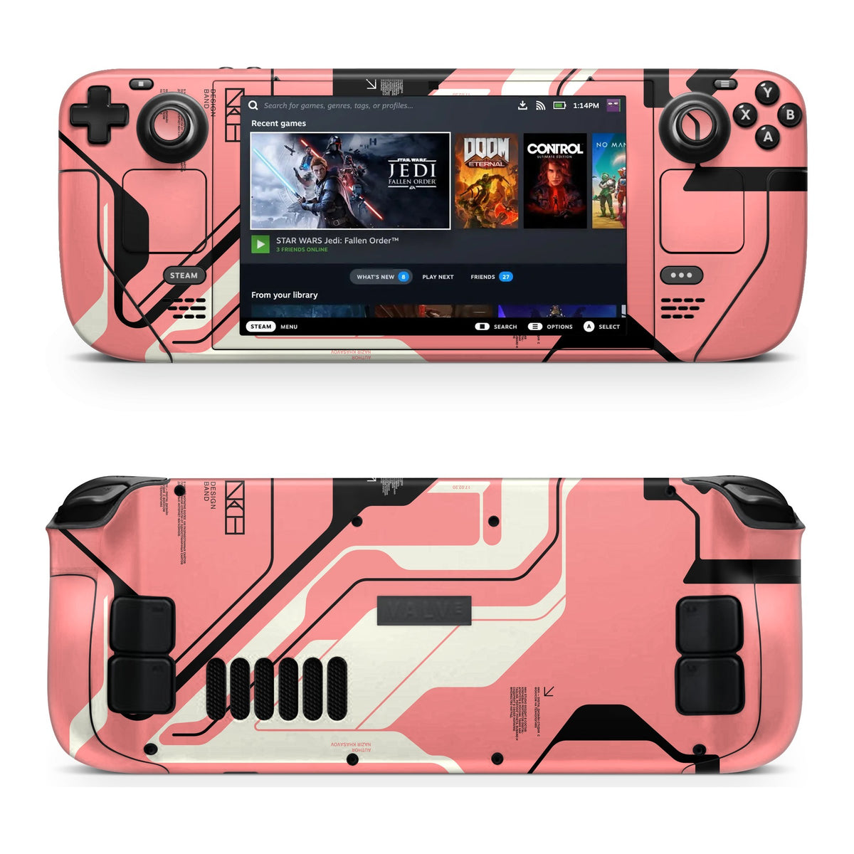 Cyber Pink Steam Deck skin by Decalz